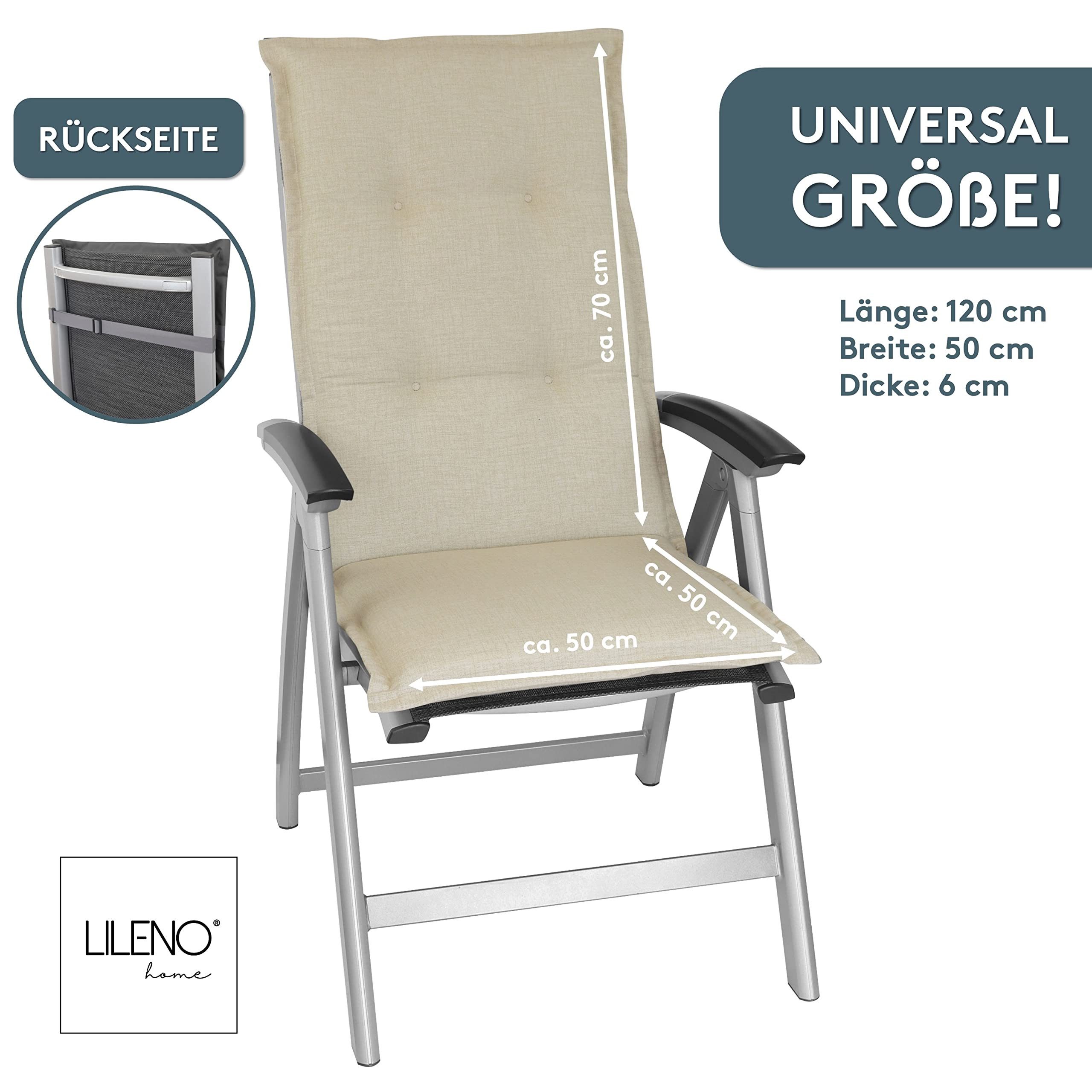 LILENO HOME Hochlehnerauflage Gartenstuhl Auflage, bequeme Sitzauflage für günstig online kaufen