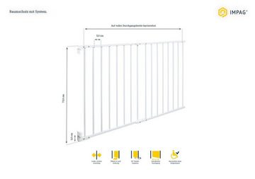 IMPAG Schutzgitter Treppenschutzgitter Treppenschutzgitter Safe´n Go 70 - 105 cm, einseitige Befestigung