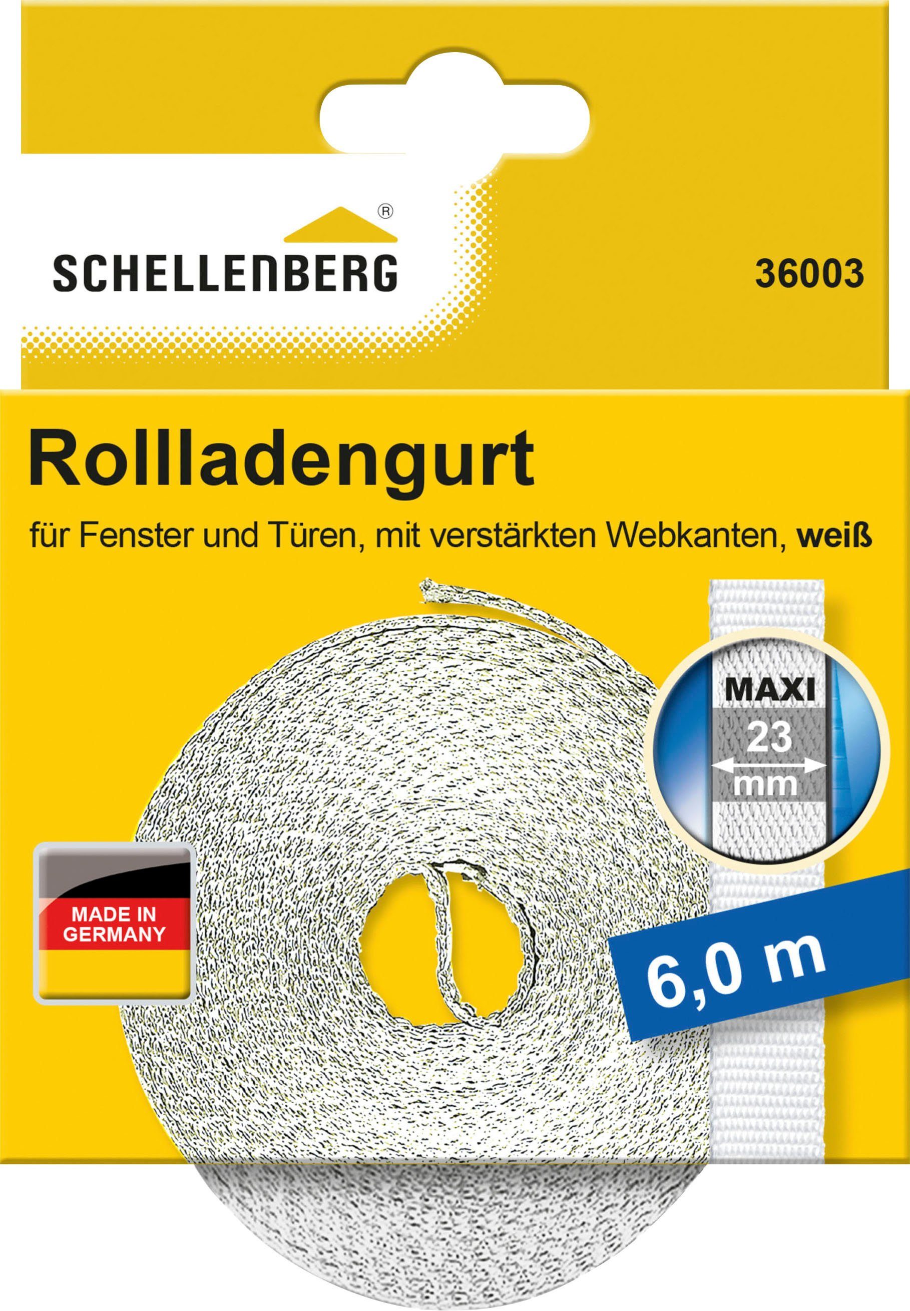 SCHELLENBERG Rollladengurt Maxi, 23 mm, 6 m Länge, Gurtband erhältlich in unterschiedlichen Farben
