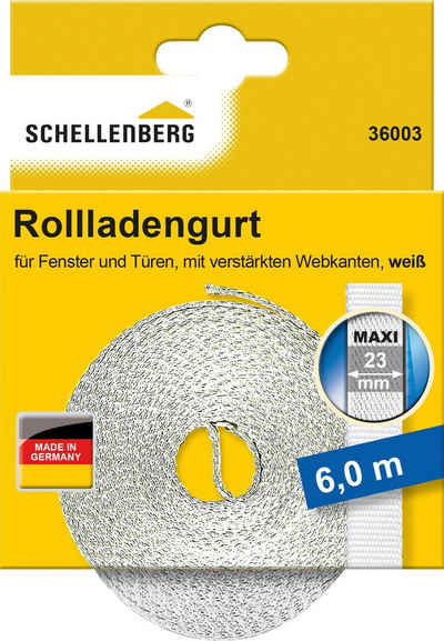 SCHELLENBERG Maxi Rollladengurt, zur Bedienung eines Rolladens mit Gurtwickler, 23 mm, 6 m Länge