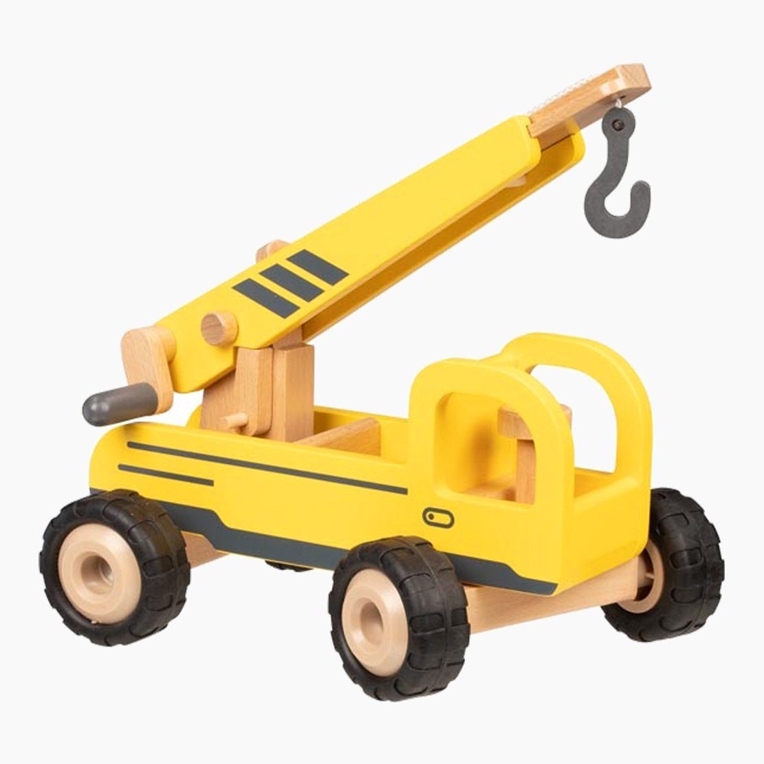 goki Spielzeug-Baumaschine Kranwagen, (packung, 1-tlg., spar set), der Anhänger lässt sich abkoppeln