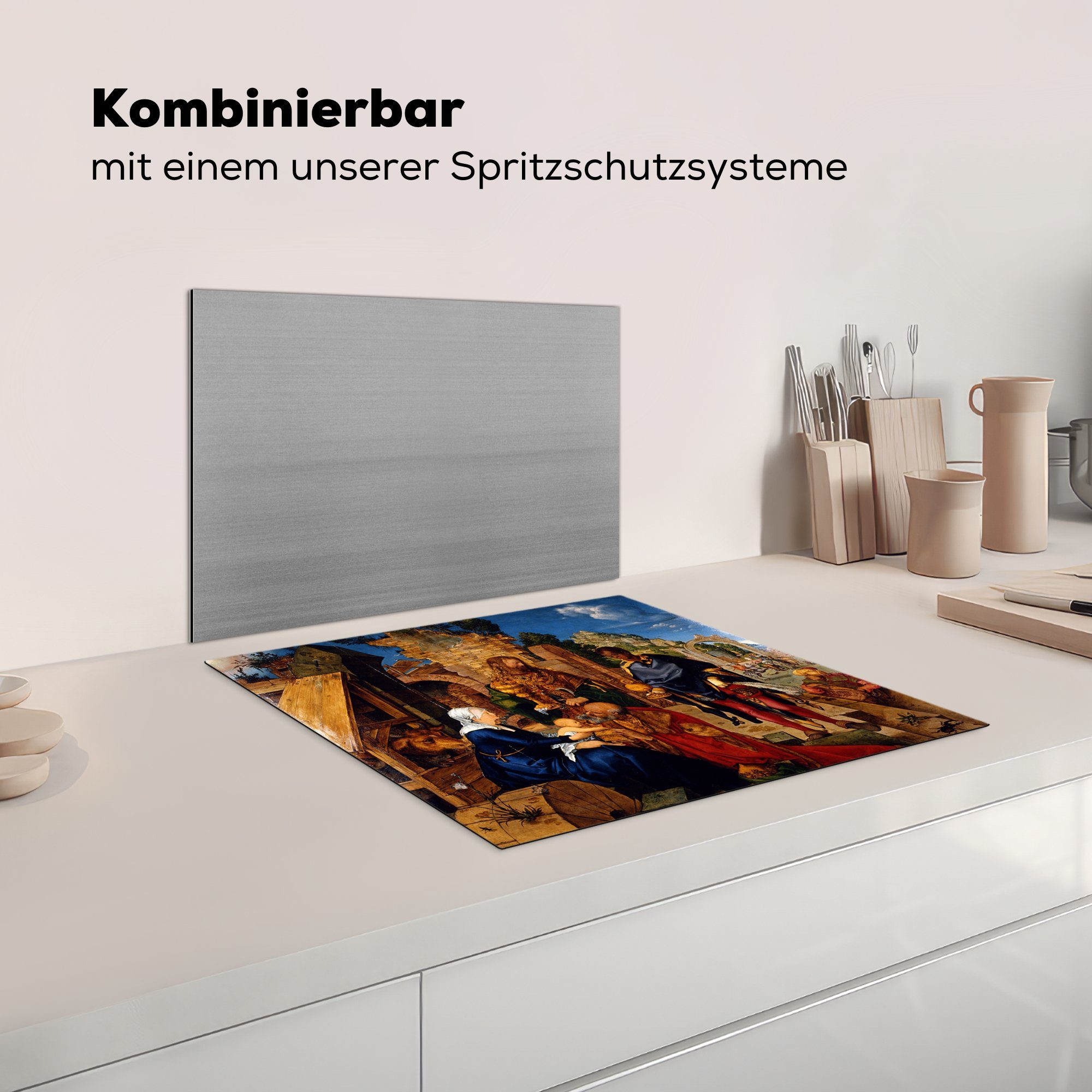 Albrecht Mobile Vinyl, Gemälde der Anbetung - Dürer, 60x52 MuchoWow tlg), cm, (1 von nutzbar, Könige Arbeitsfläche Herdblende-/Abdeckplatte Ceranfeldabdeckung