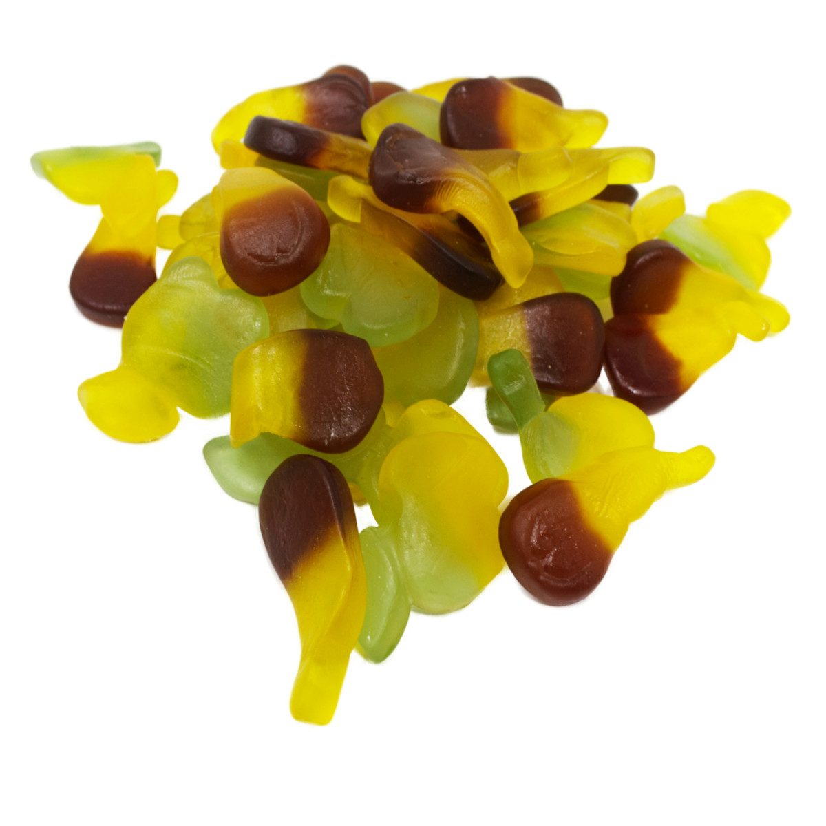 Fruchtgummi Bären & Co. Süßigkeit, Fruchtgummi Apfel und Birnen Mix süß fruchtig zuckerfrei 300g