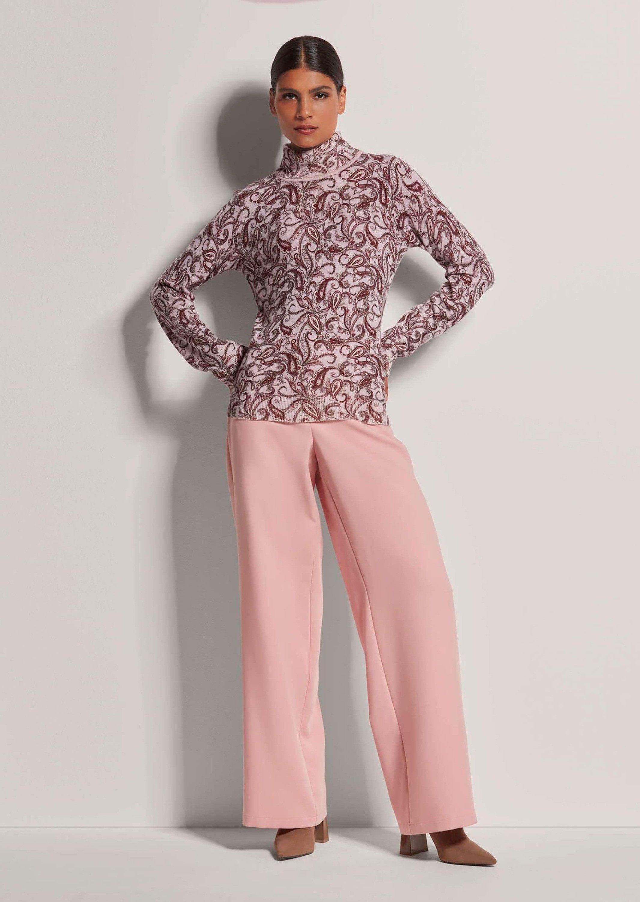 MADELEINE Strickpullover Kaschmir-Pullover mit Unikat-Print günstig online kaufen