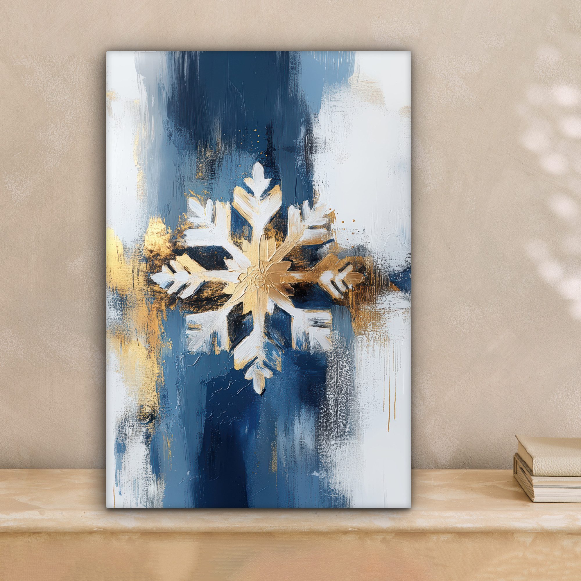 OneMillionCanvasses® Leinwandbild Abstrakt - Winter - Schneeflocke - Schnee günstig online kaufen