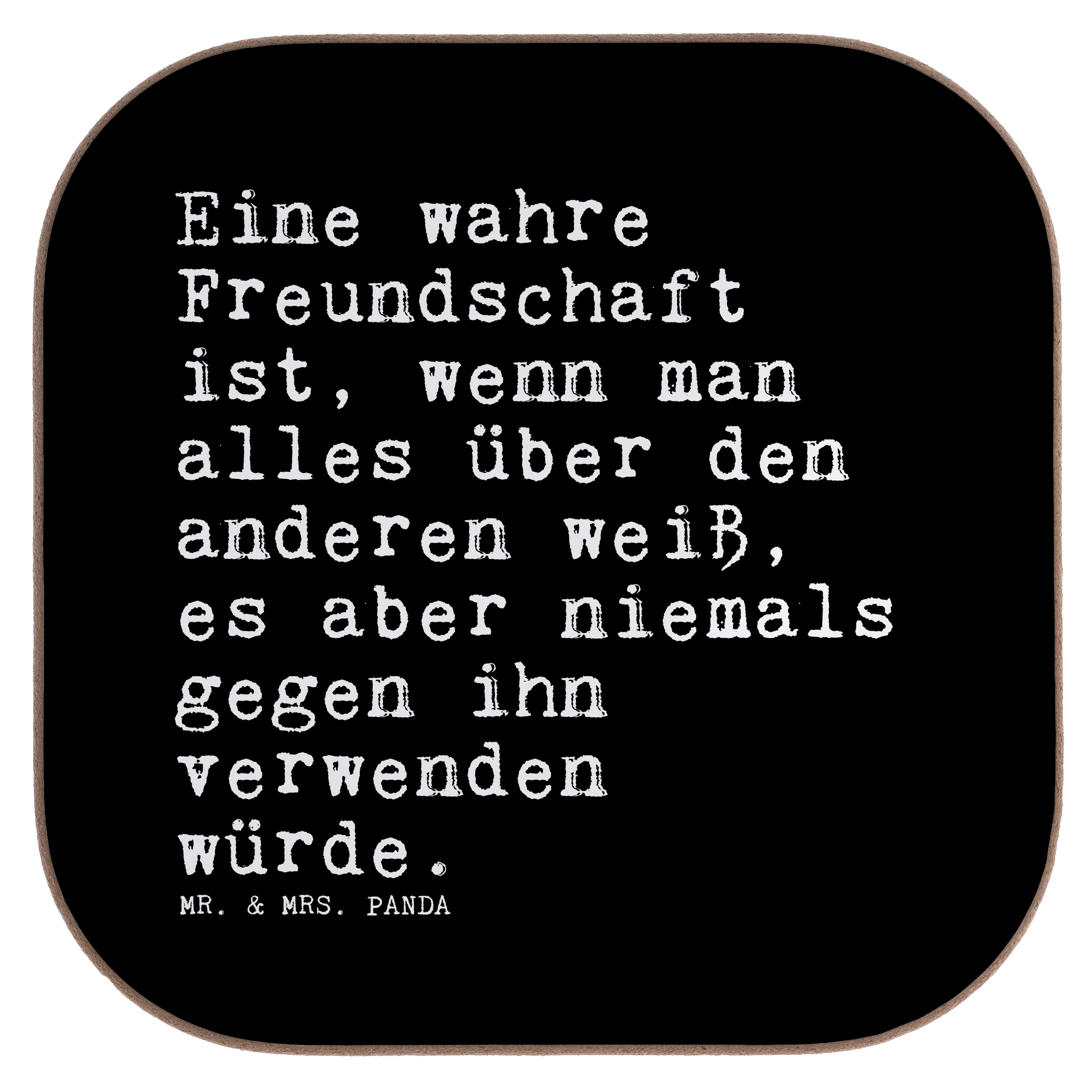 Mr. & Mrs. Panda Getränkeuntersetzer »Eine wahre Freundschaft ist