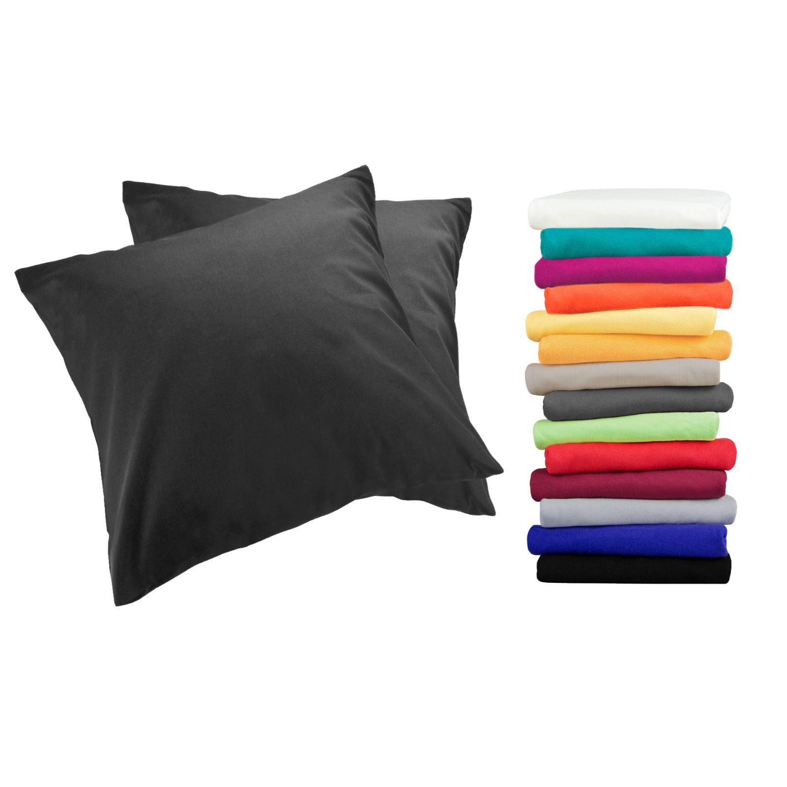 MOON Heimtextilien Kissenbezug / Seitenschläferkissenbezug 2er Pack MOON-Luxury Linon 100% Baumwolle, Linon