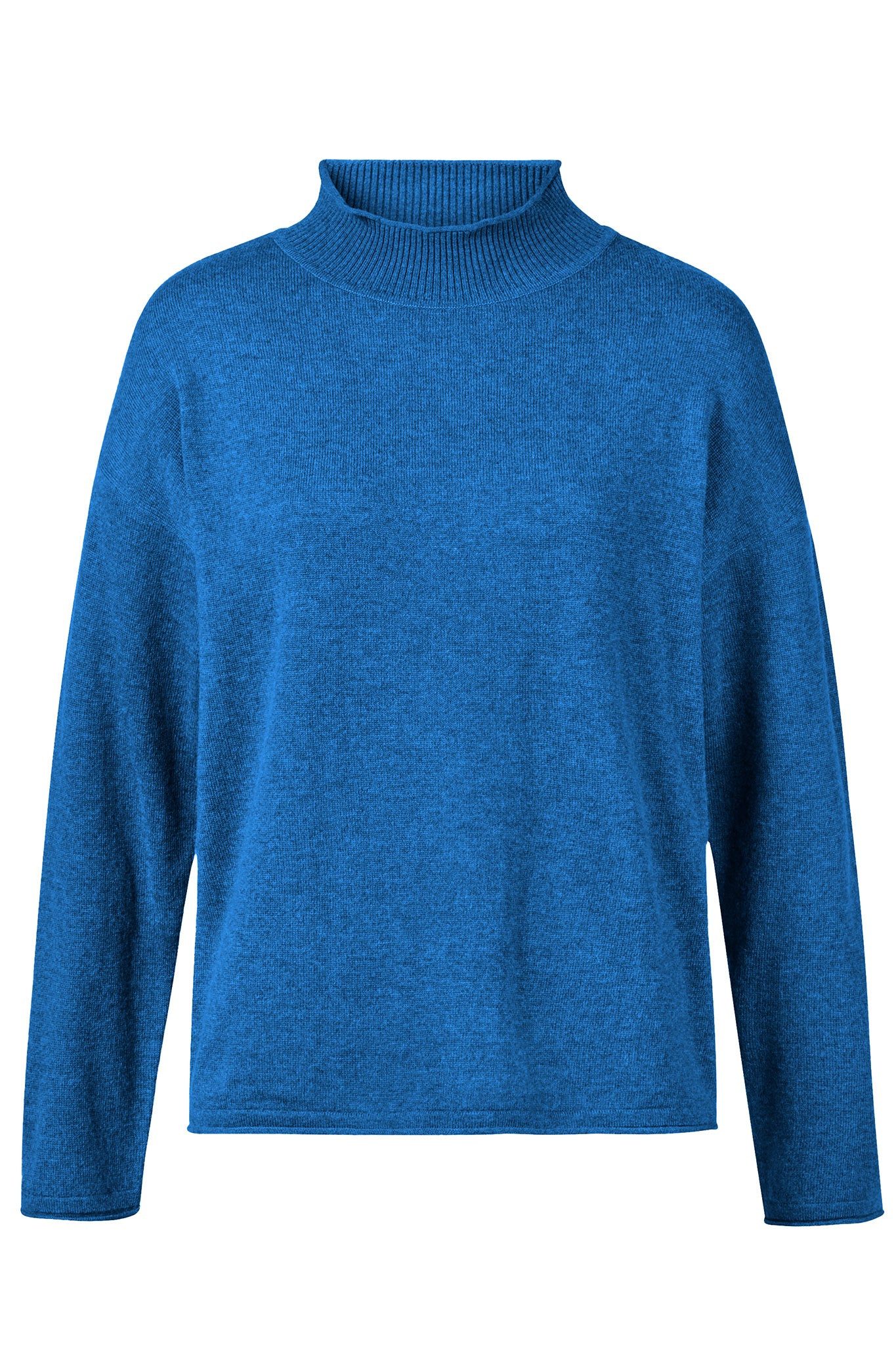 Strickpullover Edler Feinstrick Pullover Damen aus hochwertigem Merino-Kaschmirmix