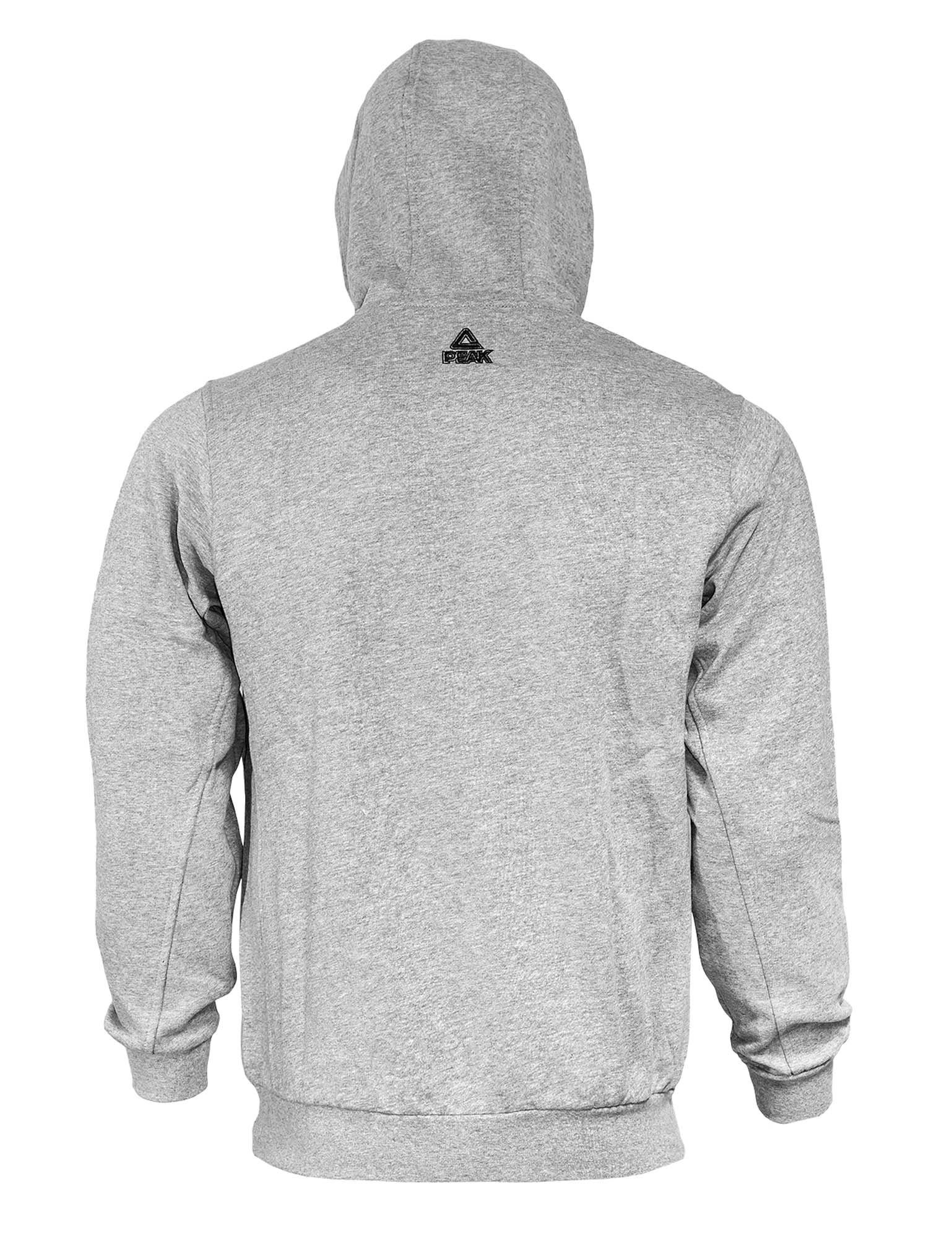 Kapuzensweatshirt PEAK grau classic (1-tlg) mit Känguru-Tasche praktischer