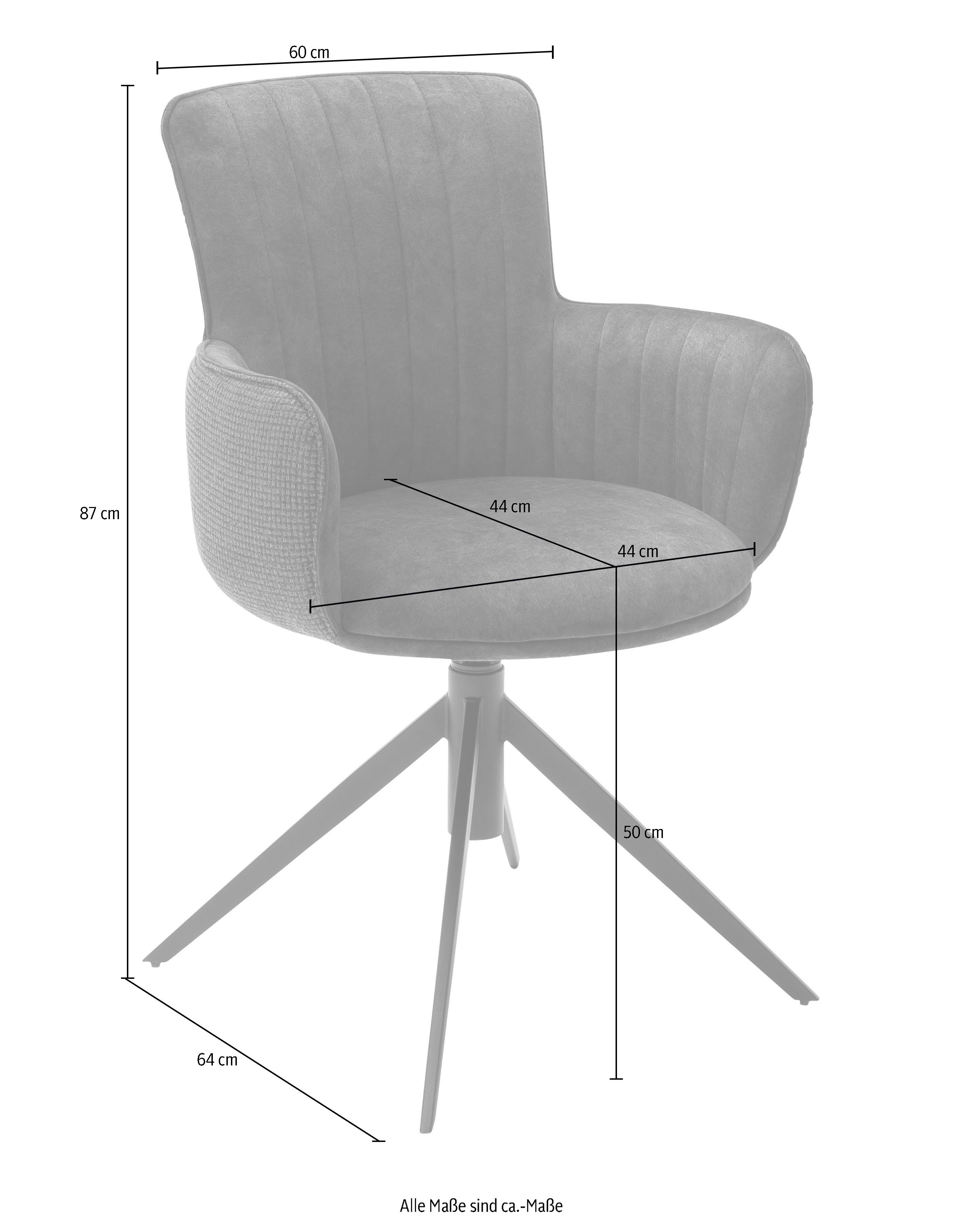 Denia 2 Olive belastbar mit bis MCA Stuhl furniture (Set, | Olive 2-er Nivellierung, 120 360°drehbar St), Set, kg Esszimmerstuhl