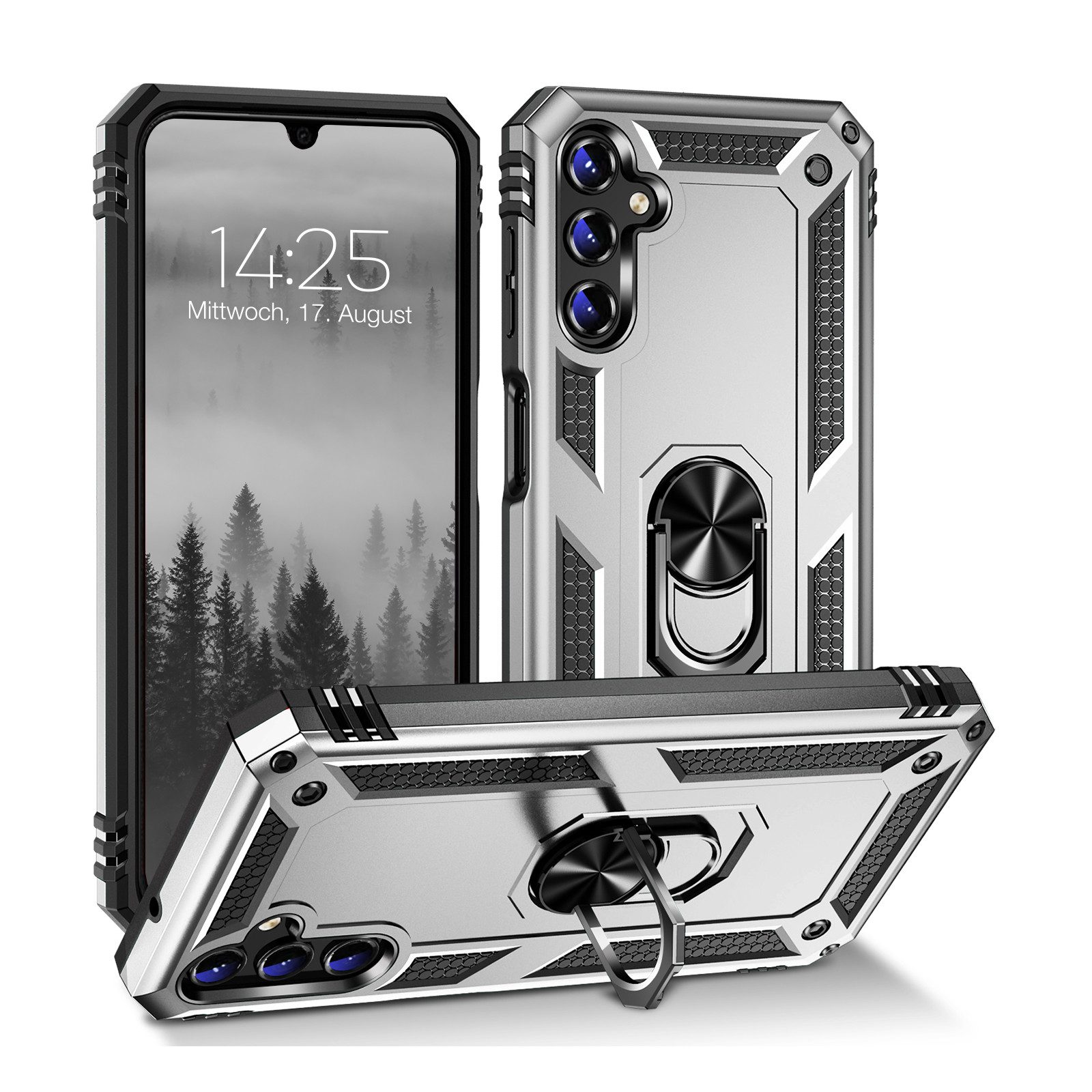 Tec-Expert Handyhülle Outdoor Cover Hülle für Samsung Galaxy A14 5G 6.6 Zoll, 6.6, Premium Hülle aus verstärktem Polycarbonat