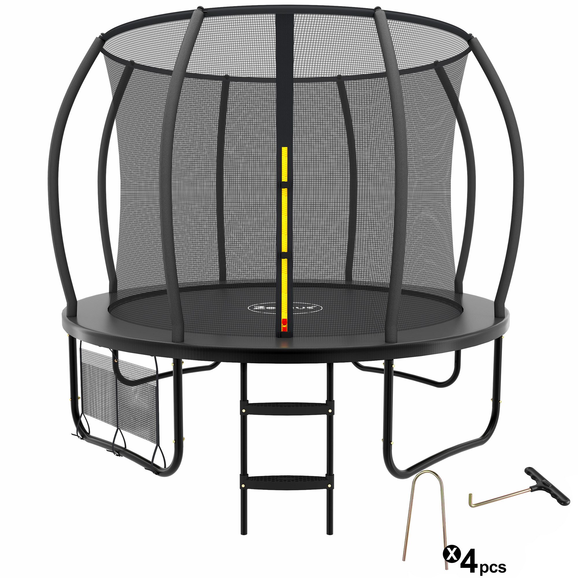 Zelsius Gartentrampolin Trampolin Schwarz Ø 305 cm für den Outdoor-Bereich