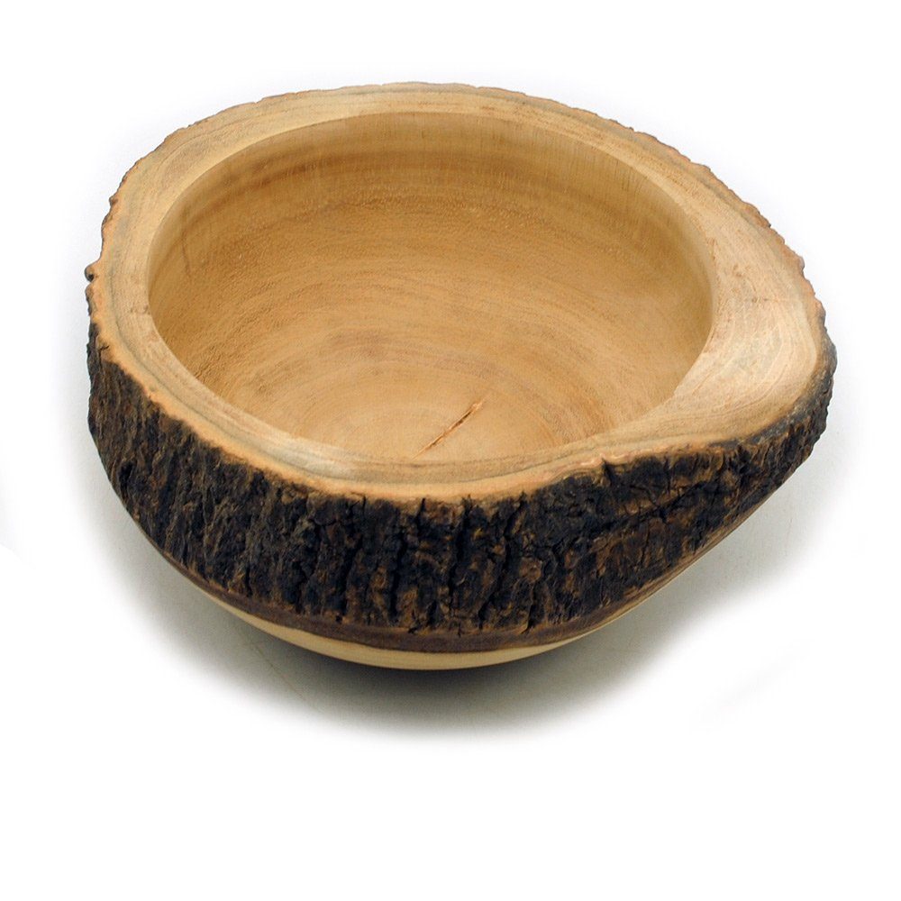 Dekoschale ca. cm, unbehandelt außen Rinde mit Gedeko aus Schale Mango, 14-15 Holz Natur Holzschale Mangoholz,