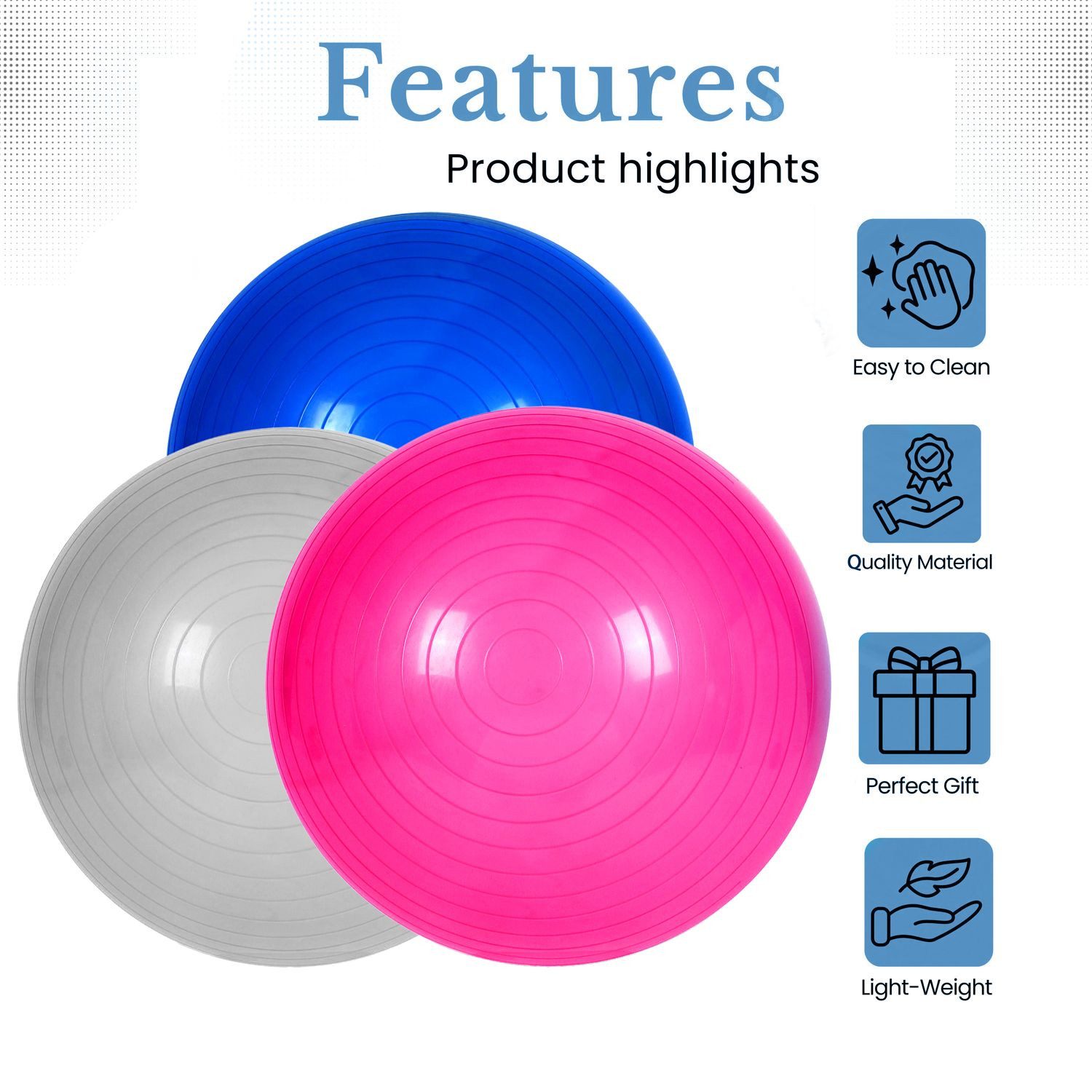 EmpireAthletics Gymnastikball, Sitzball Gymnastik-Ball Gummi-Material Fitnessball 75 cm Ø mit Pumpe