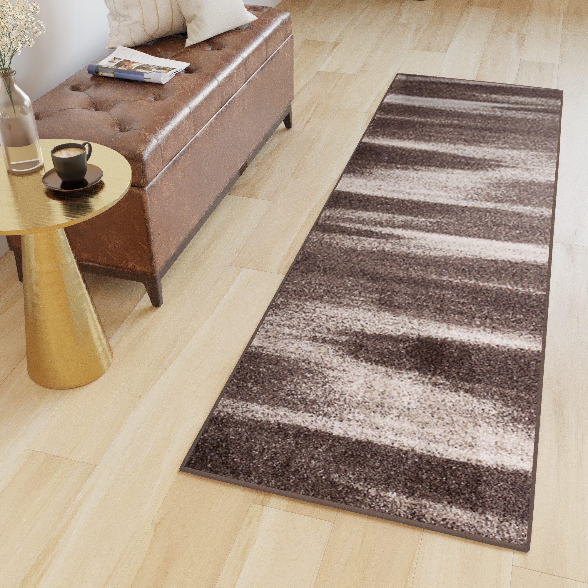Tapiso Läufer SARI, rechteckig, Höhe: 10 mm, Kurzflor Flurläufer, pflegeleicht, Wohnzimmer Schlafzimmer Flur Küche