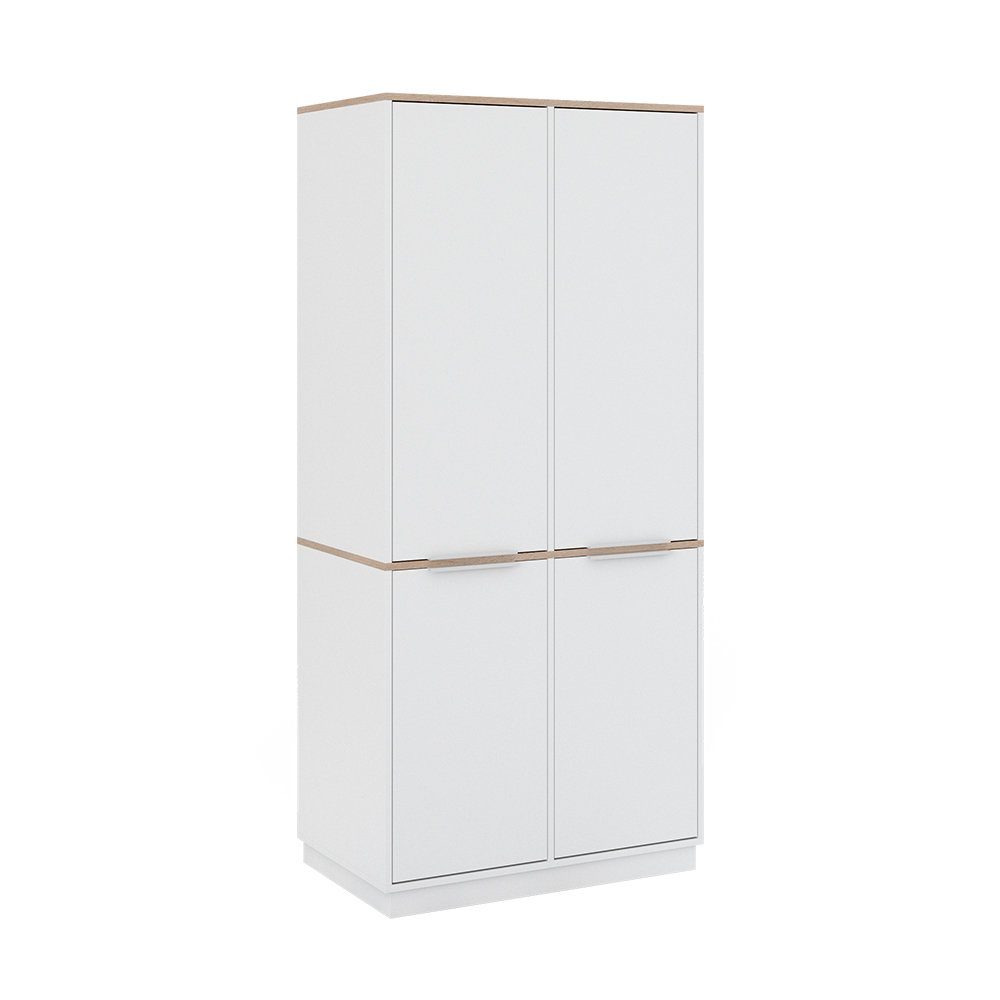Vicco Aktenschrank Betti, Weiß/Sonoma, 82 x 179 cm mit 6 Regale günstig online kaufen