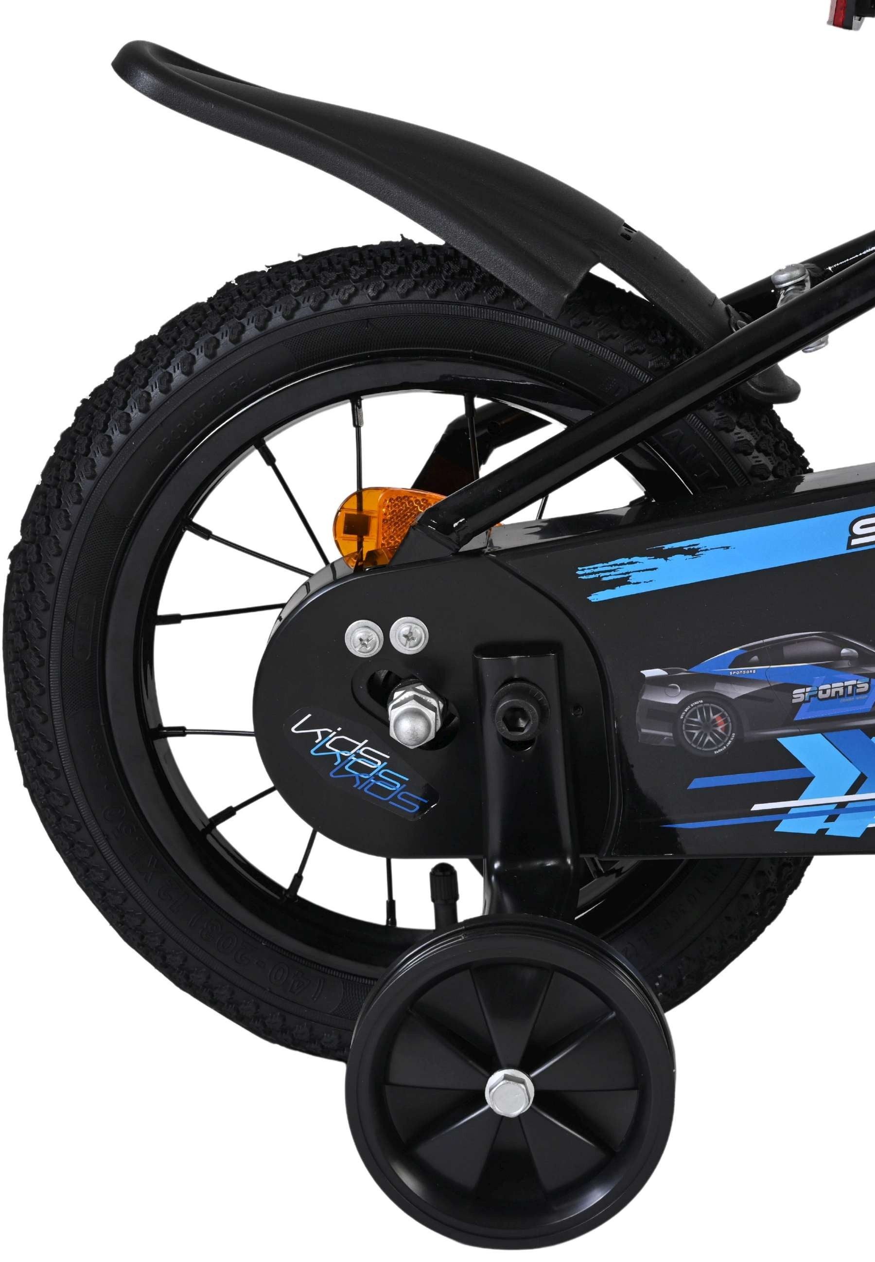 Volare Kinderfahrrad Super GT Jungen 12 Zoll Blau – Handbremse & Rücktritt