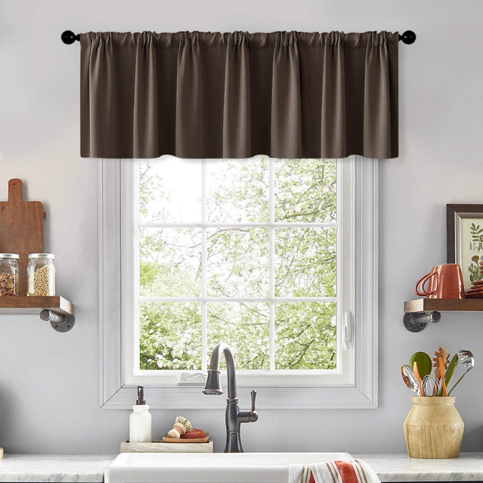 BYSURE Scheibengardine (2 St), Stangendurchzug, verdunkelnd, Bistrogardine günstig online kaufen