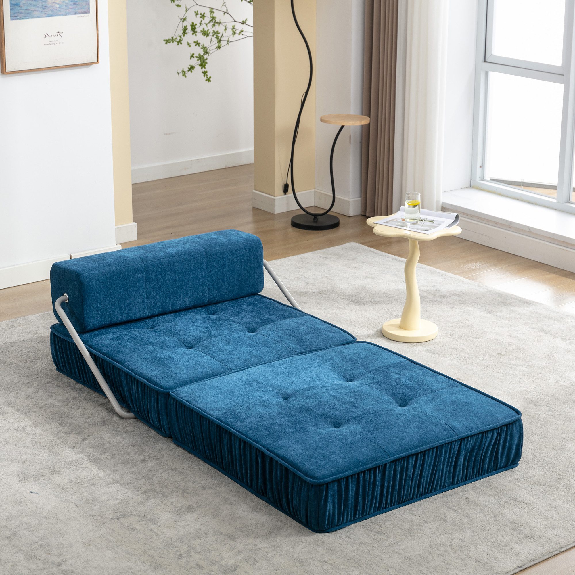 STILVORA Schlafsofa Klappsofa mit abnehmbares Rückenkissen Relaxsofa, umwandelbar