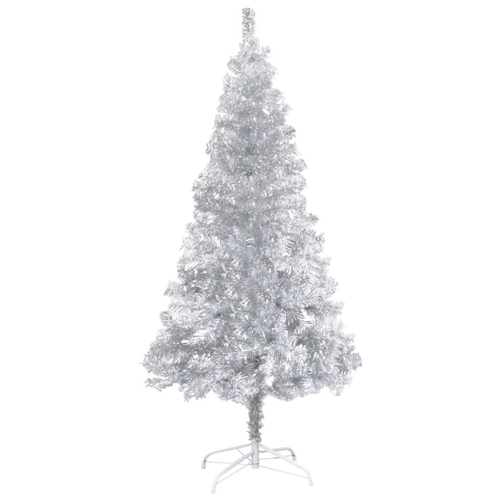 furnicato Künstlicher Weihnachtsbaum mit Ständer Silber 210 cm PET