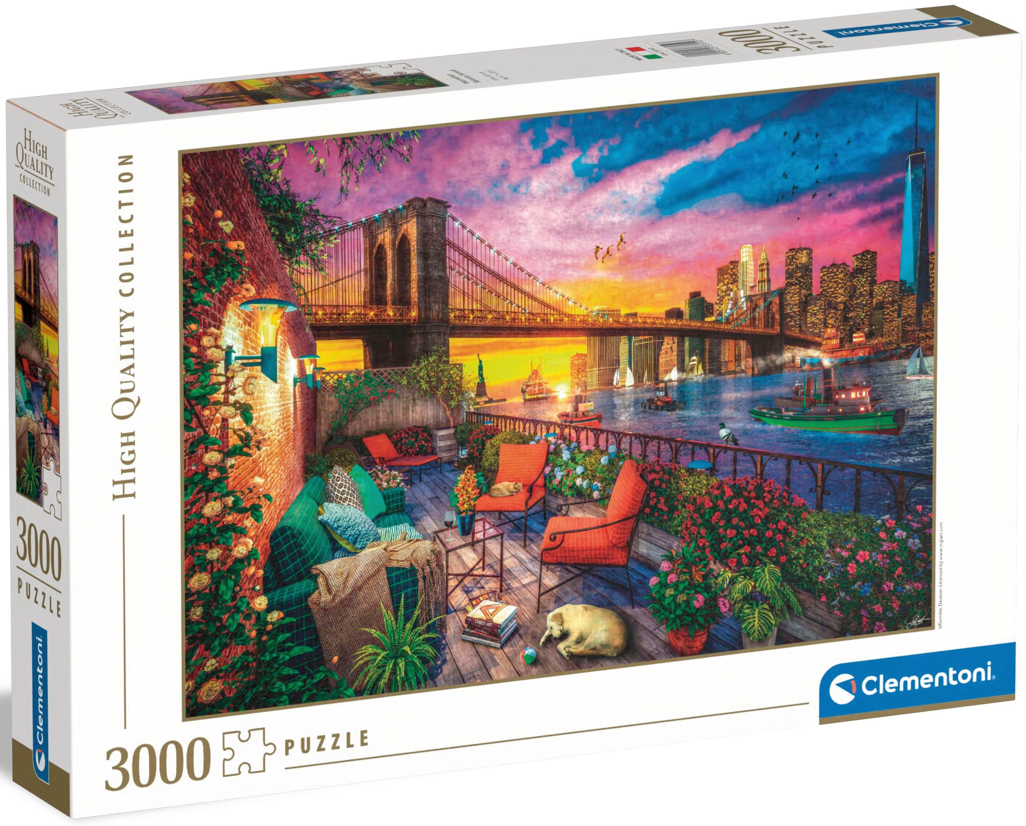 Wald über Quality - Puzzleteile, FSC® schützt Sonnenuntergang weltweit 3000 Puzzle High Europe; - Manhattan, Clementoni® Made in Collection,