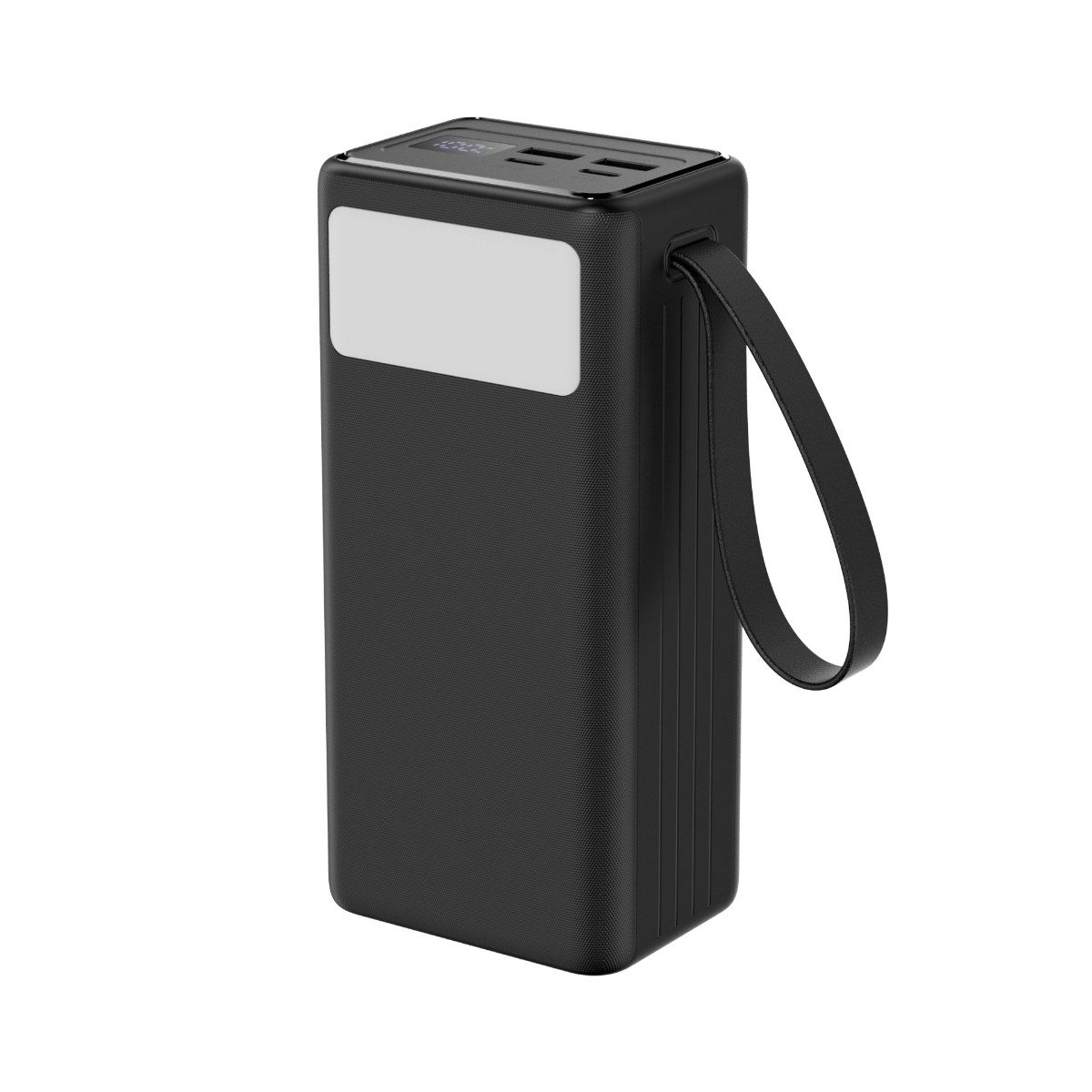 Platinet PMPB4065 Powerbank 40000 mAh (12, 15, 5, 9, 20 V), 40000 mAh, 148 Wh, 65 W PD, Display und Taschenlampe