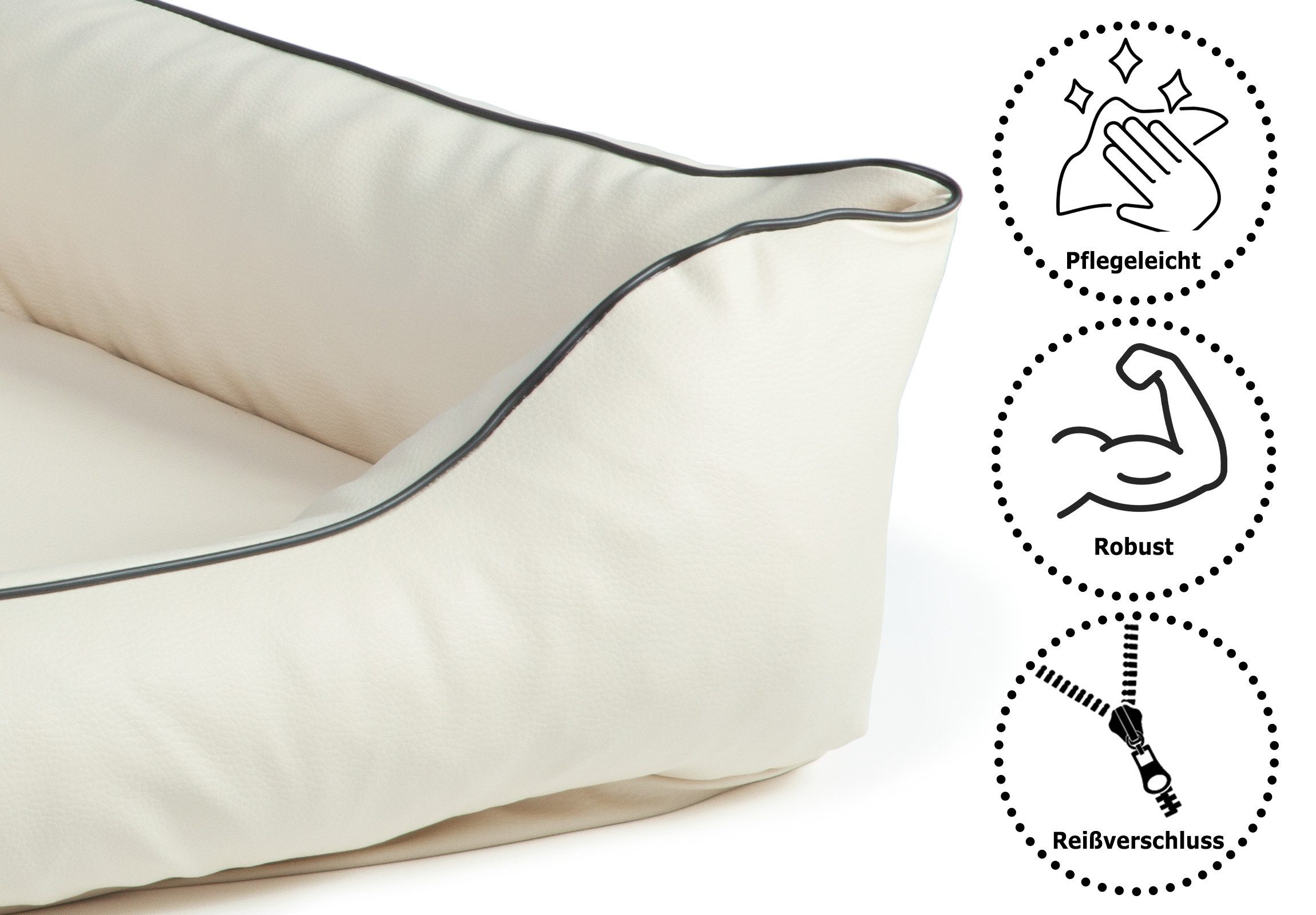 CopcoPet Tierbett Paco Hundebett Beige L günstig online kaufen