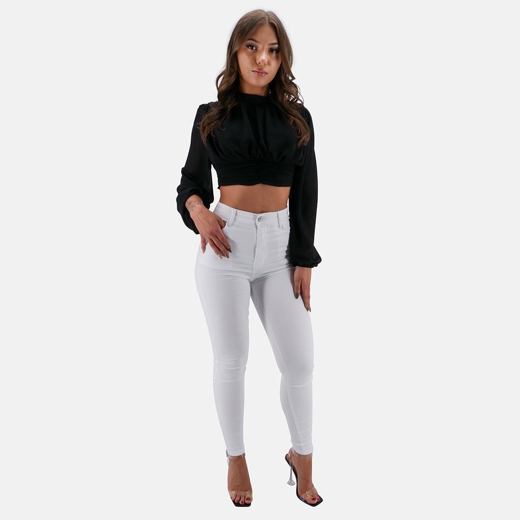 Elara High-waist-Jeans Elara Damen High (1-tlg) Waist Super Jeans Weiß