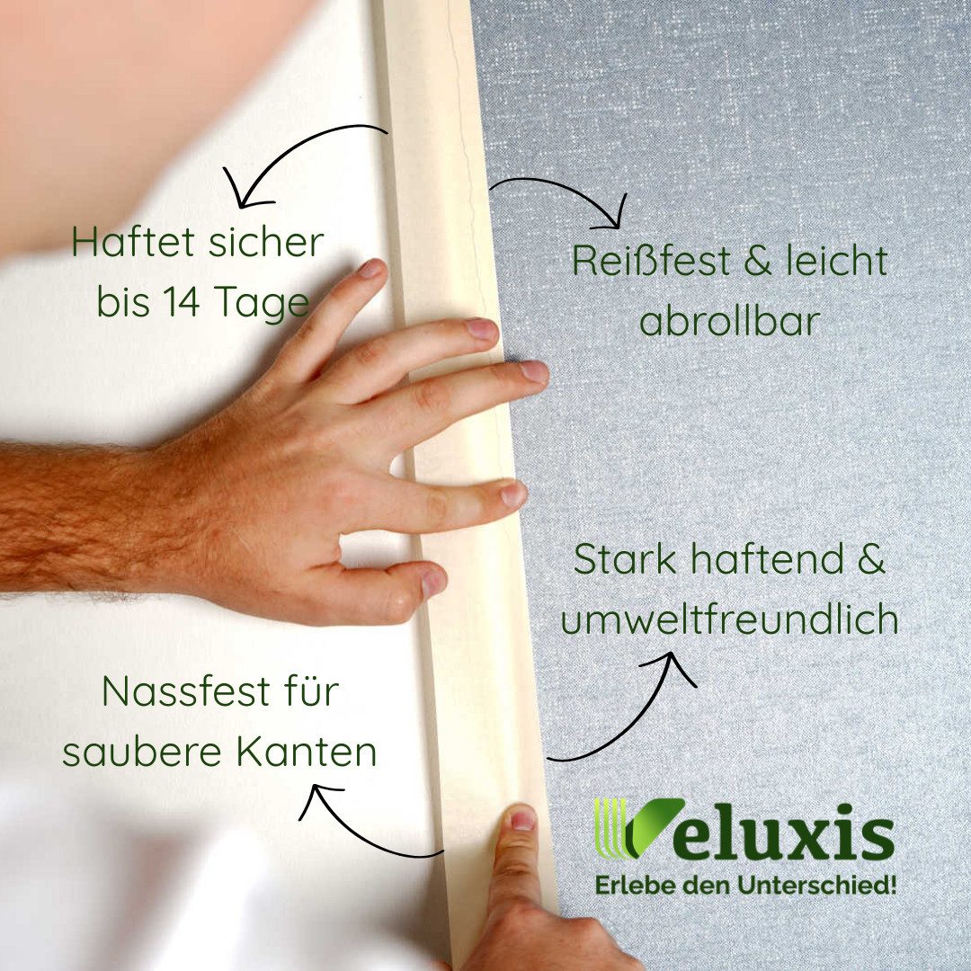 Veluxis Kreppband Veluxis® Hochwertiges Kreppband hohe Klebkraft, reißfest und nassfest - rückstandsfrei entfernbar