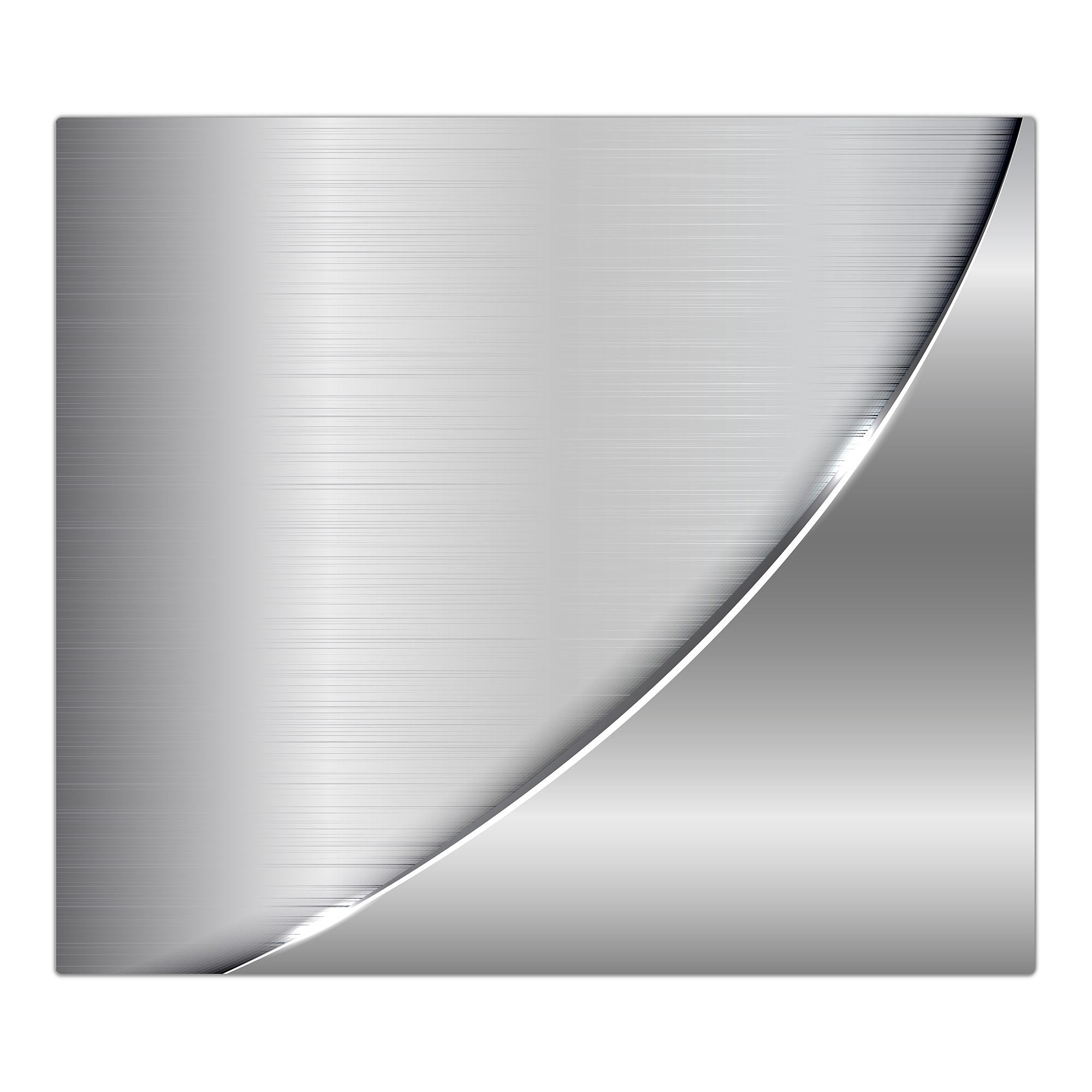 Primedeco Herd-Abdeckplatte Herdabdeckplatte Spritzschutz aus Glas Metallische Form, Glas, (1 tlg)