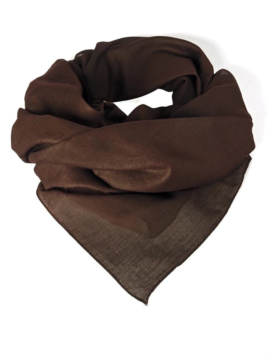 Hathi Halstuch Tuch Halstuch 100% Baumwolle unifarben dunkelbraun, ca. 100 x100 cm, (1-St)
