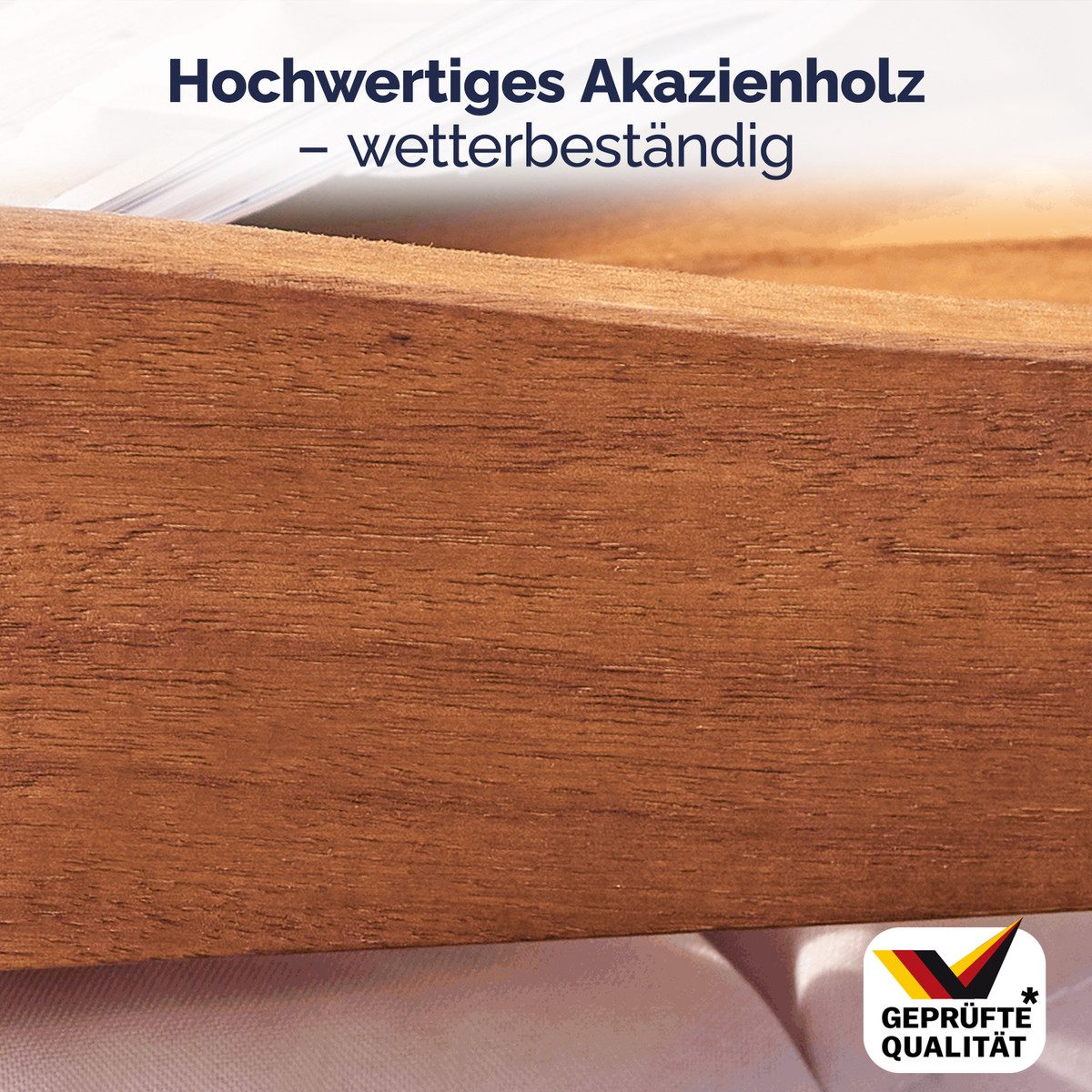 Casaria Beistellwagen Akazie, (1 St), mit Rollen FSC®- zertifiziertes Akazien Holz 2 Ebenen Tablett
