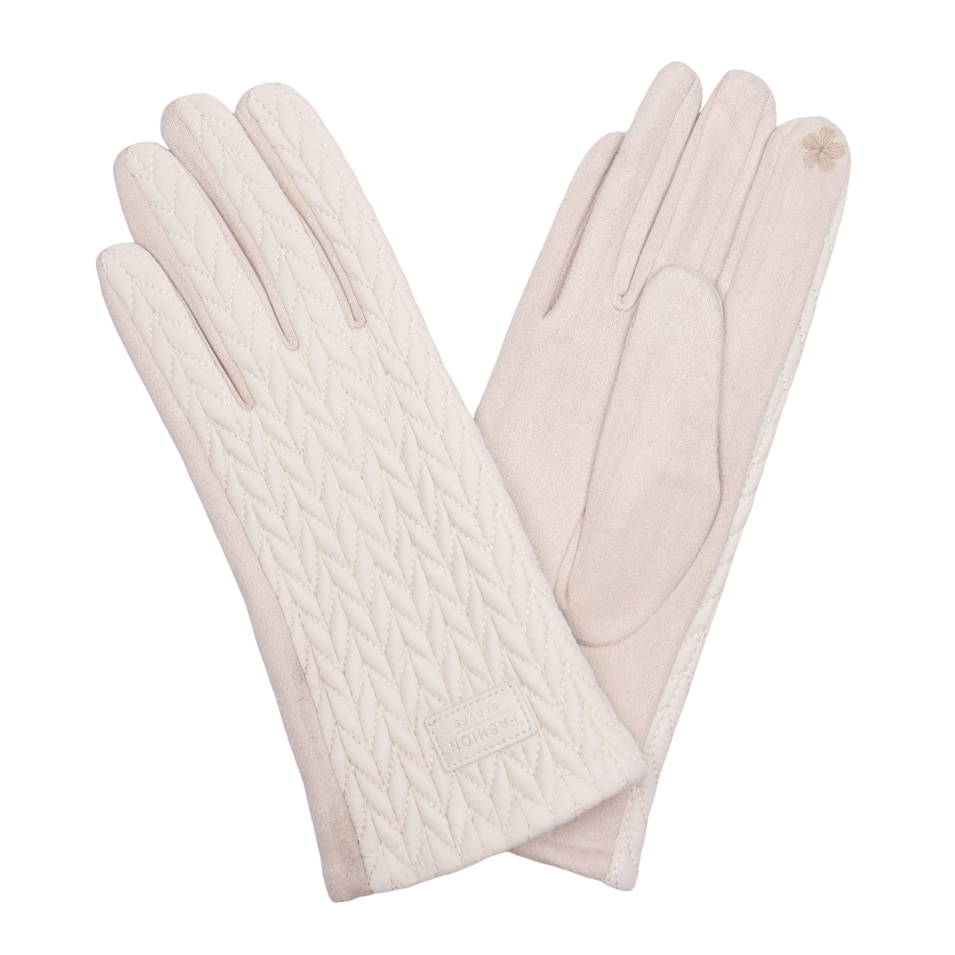 MIRROSI Fleecehandschuhe Stepp Handschuhe gefüttert Warm OneSize warm ideal für Herbst oder Winter