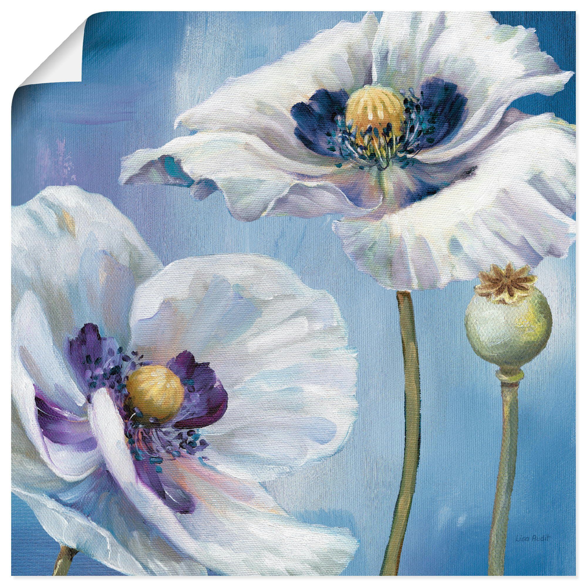 Artland Poster Blauer Tanz II, Blumen (1 St), ohne Rahmen