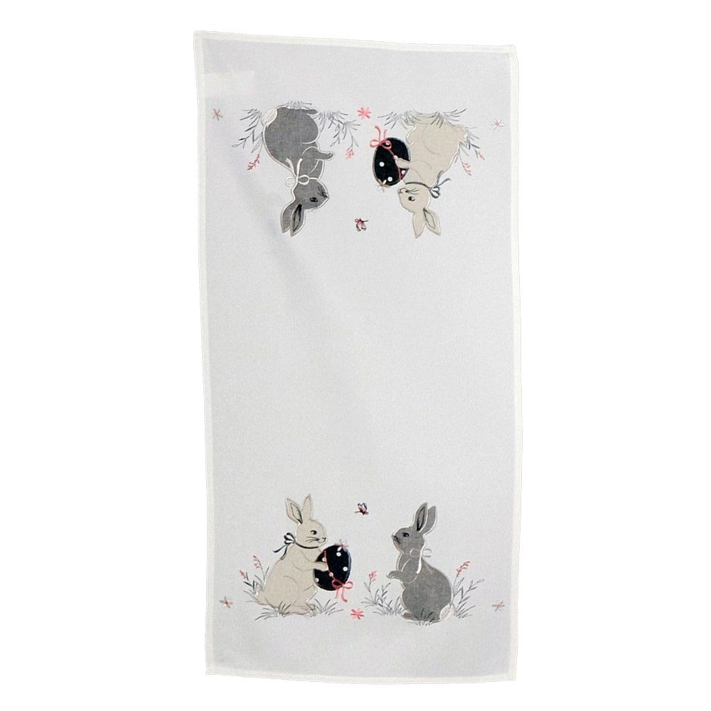 matches21 HOME & HOBBY Tischdecke Вузькі скатертини AMANDA Ostern Osterhasen Ostereier Polyester 40 x 85 cm (1-tlg), Pflegeleicht & waschbar bei 30 °C