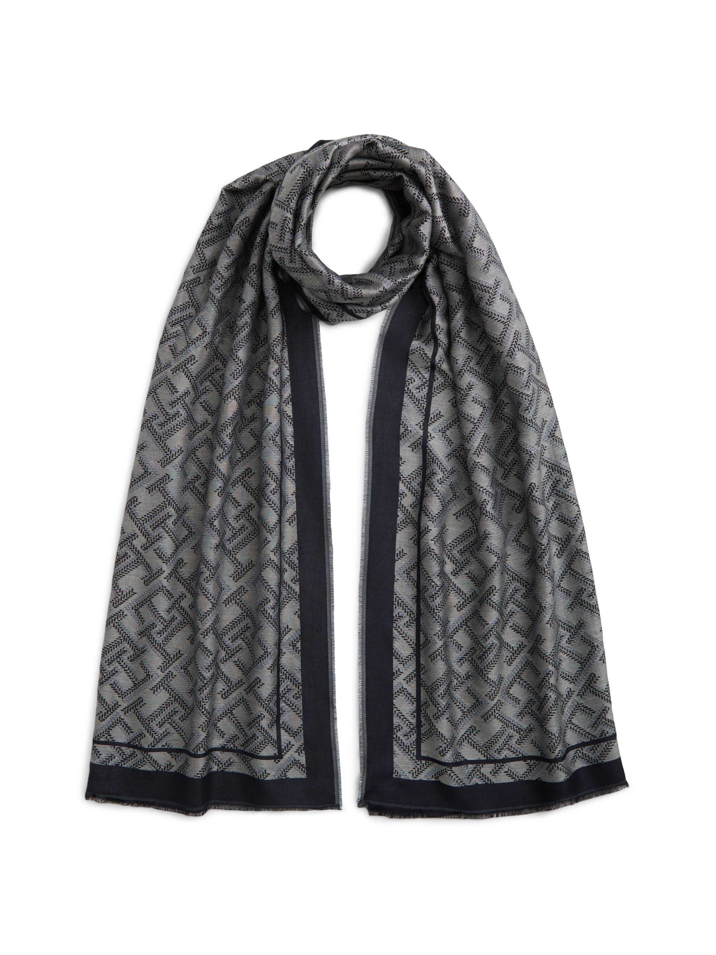 Tommy Hilfiger Modetuch MONOGRAM JACQ SCARF, Regular fit mit Monogramprint