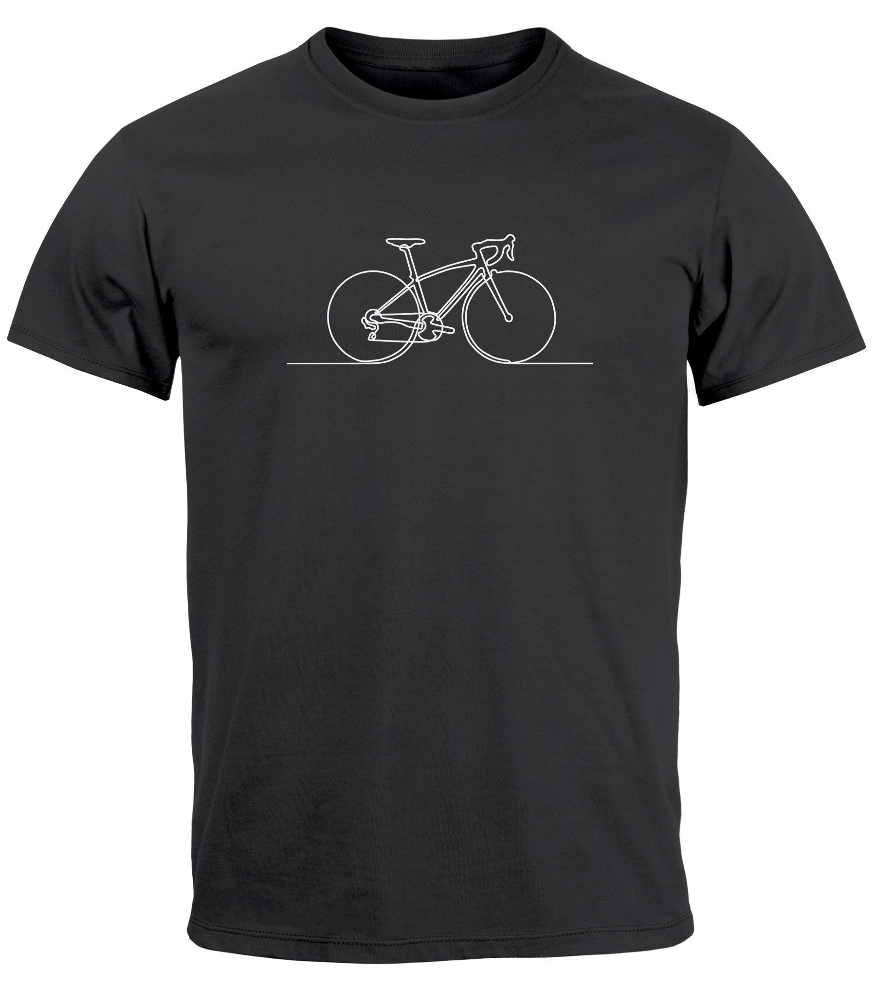 Neverless Print-Shirt Herren T-Shirt Fahrrad Radfahrer günstig online kaufen