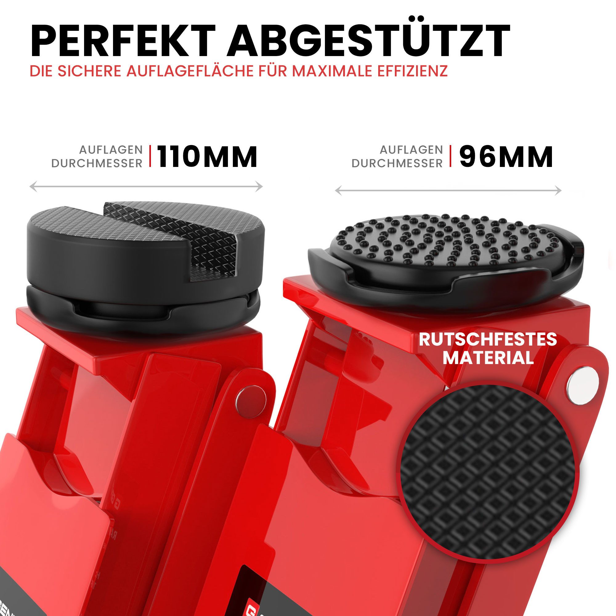 GENTOR Hydraulic Jack, 3t Hydraulic Flat Trolley Jack