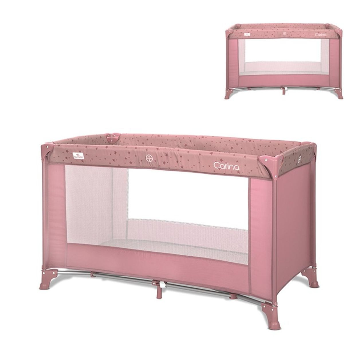LORELLI Baby-Reisebett Carina, ab Geburt, Laufstall, Faltmatratze, Seiteneingang, Tragetasche