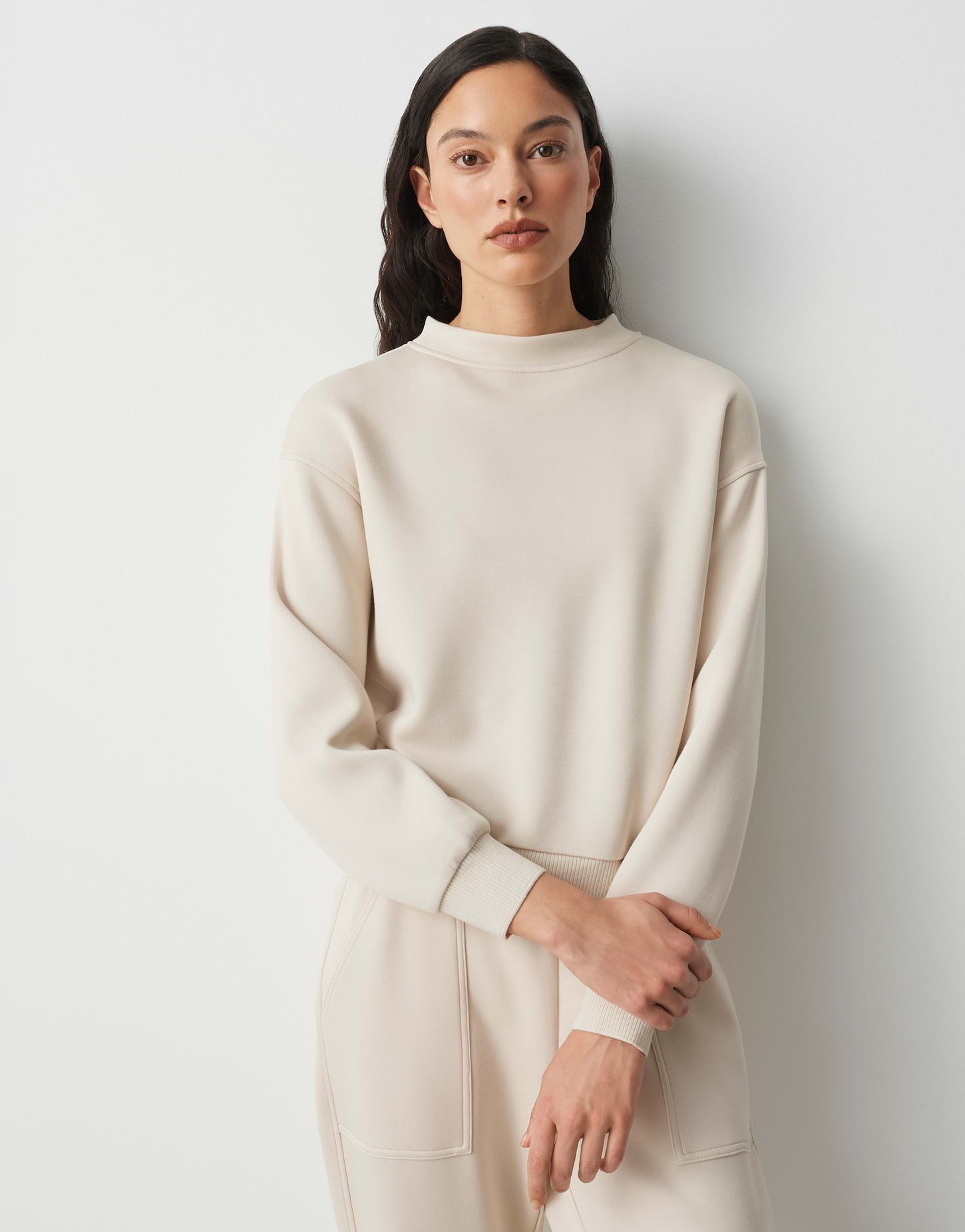 OPUS Sweatshirt GAIKITO im weichen Viskose Mix Weite Passform, schmal zulaufender Schnitt, langer Fledermausärmel