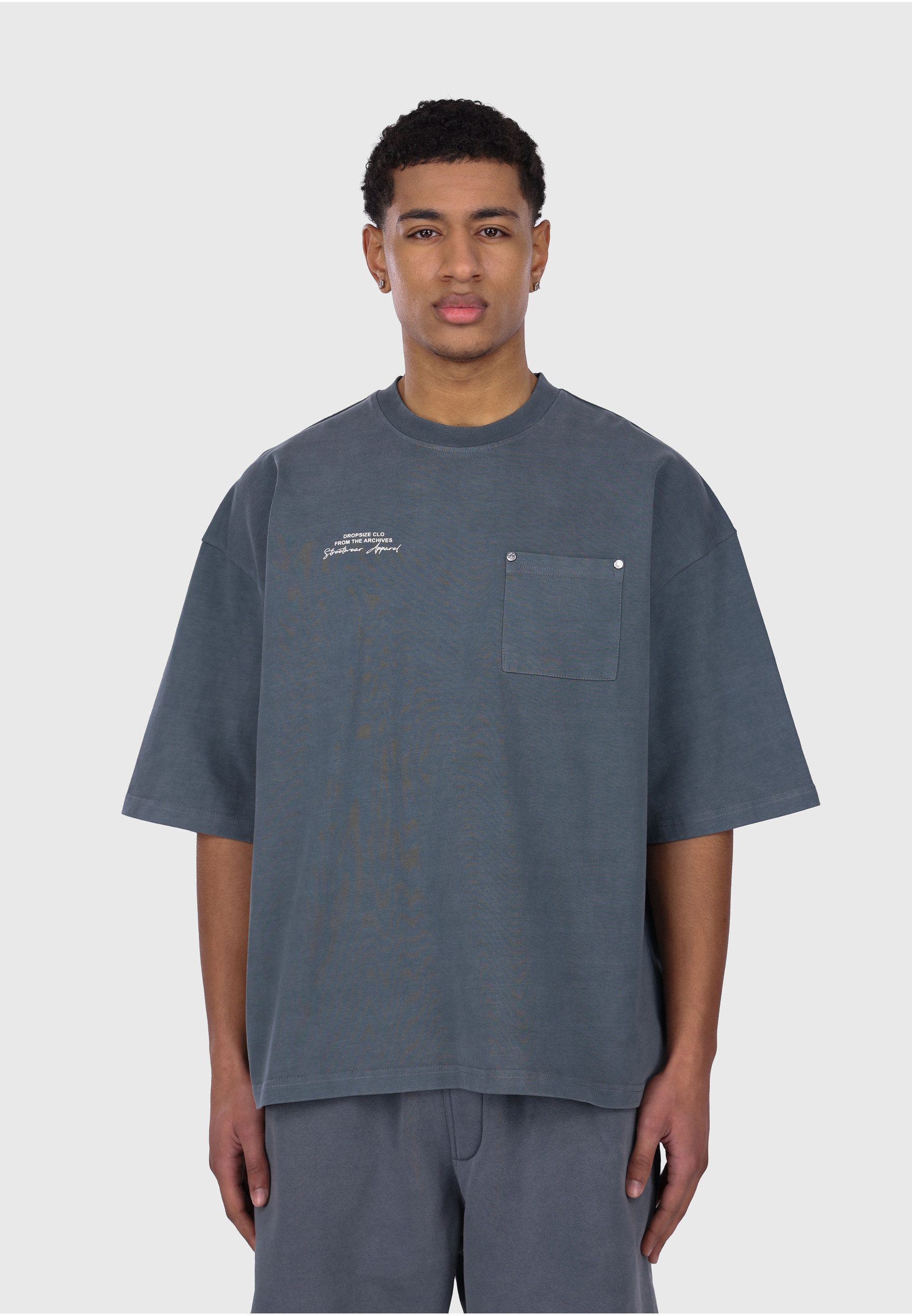 Dropsize T-Shirt Dropsize HEAVY OVERSIZE POCKET T-SHIRT (1-tlg)