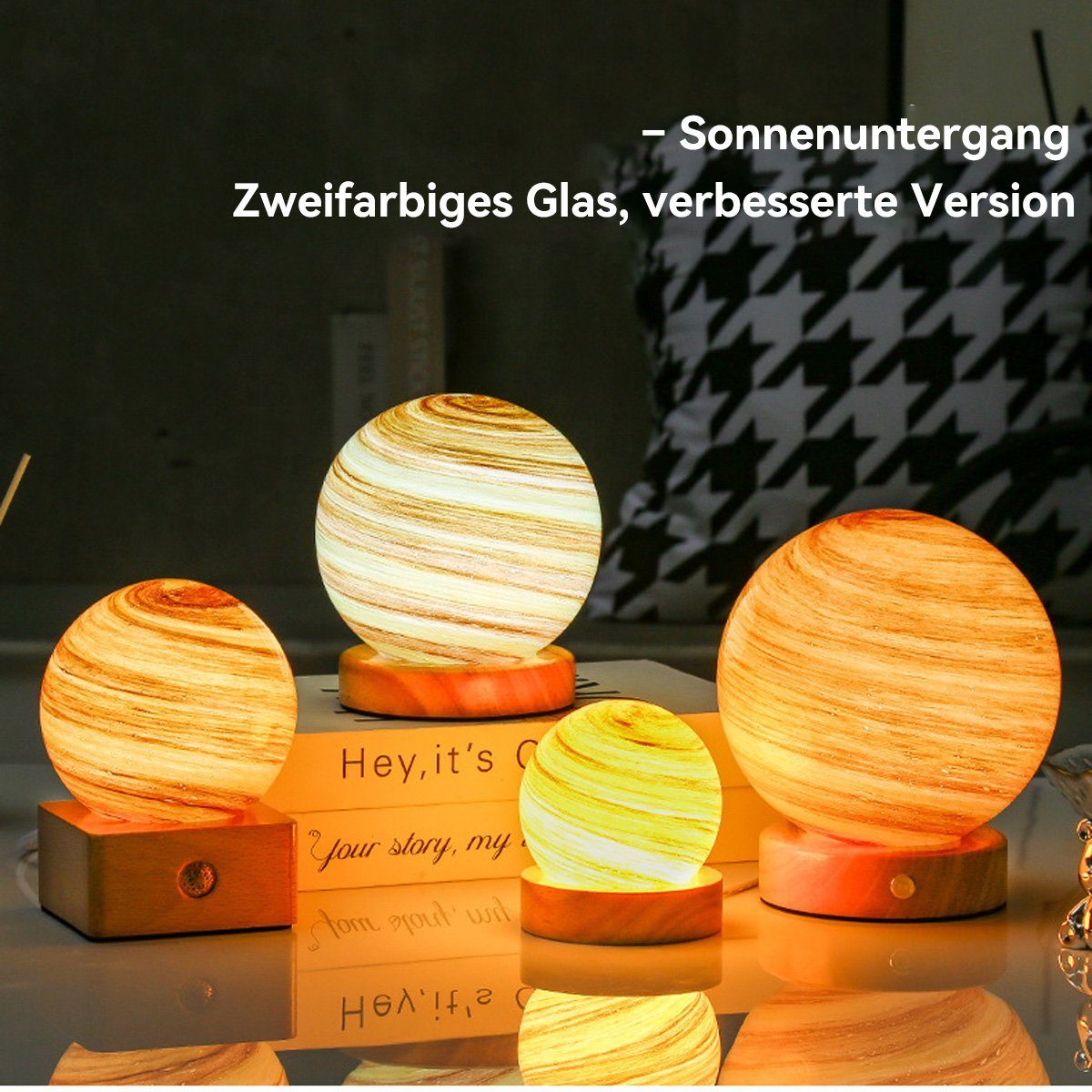 Licht Gelb Umgebungslicht,Sternenlicht-Projektorlampe,120mm,Dimmbare,Warme Nachtlicht DOPWii