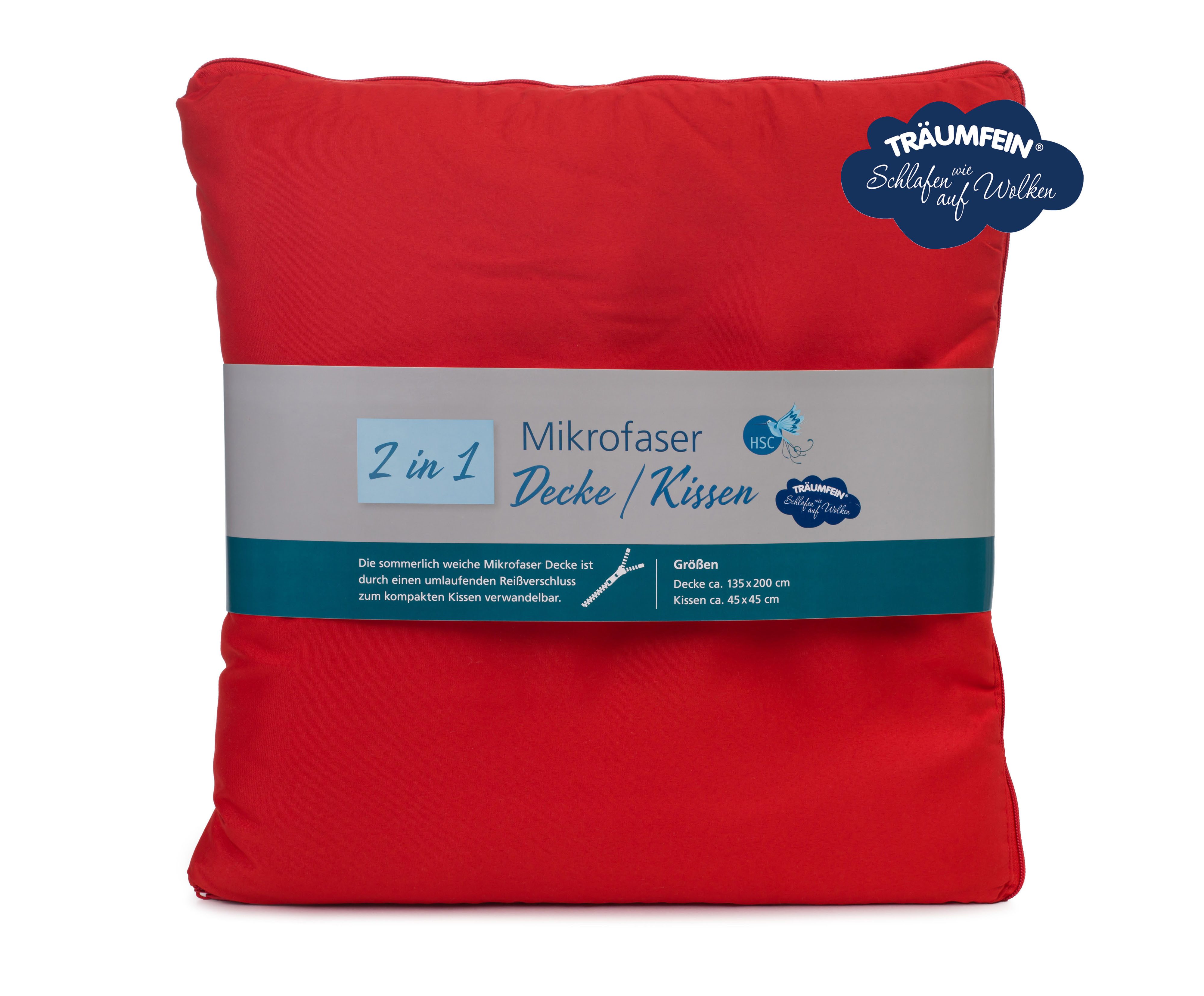 HSC Home-Style-Creation GmbH Microfaserbettdecke 2 in 1, Decke und Kissen, günstig online kaufen