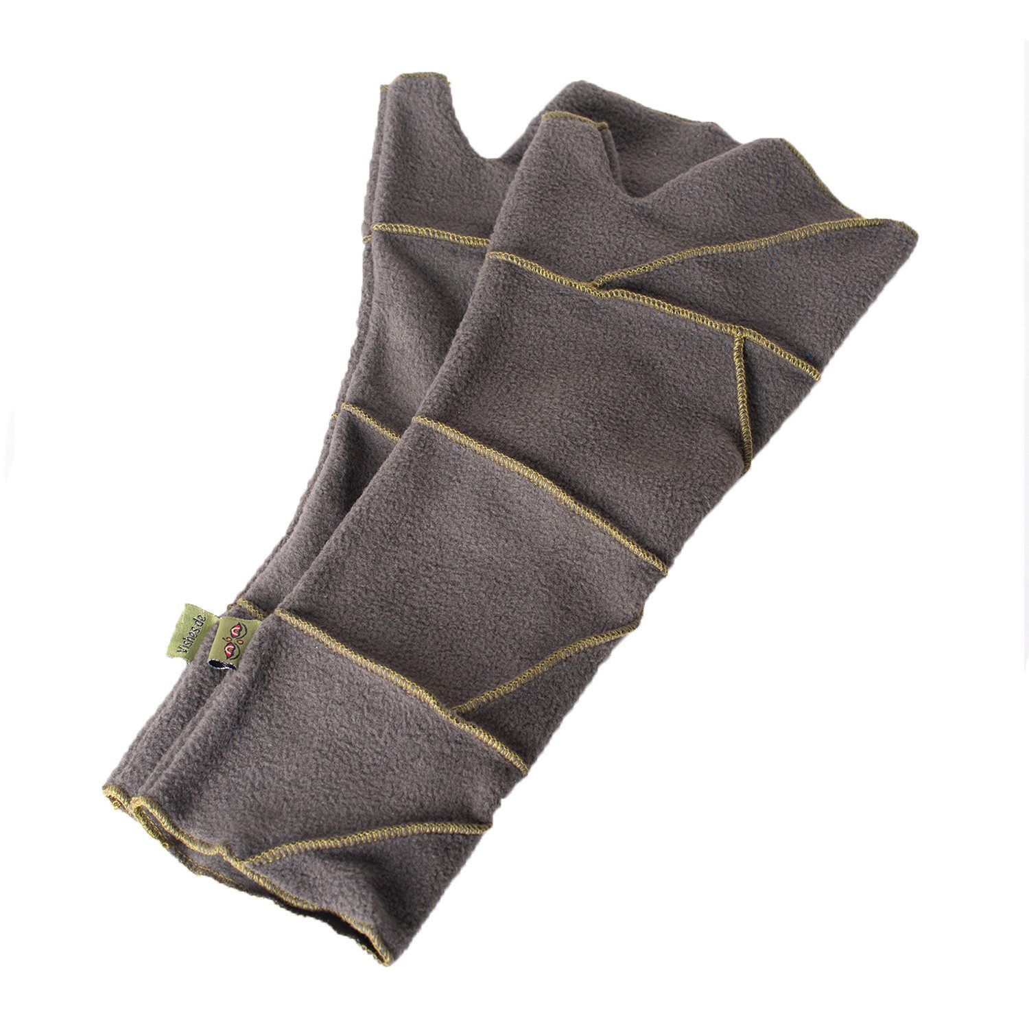 Vishes Защитные манжеты Warme Patchwork Fleece Handstulpen mit farblich abgesetzten Nähten Alternative Bekleidung, Ethno, Hippie, Retro Style