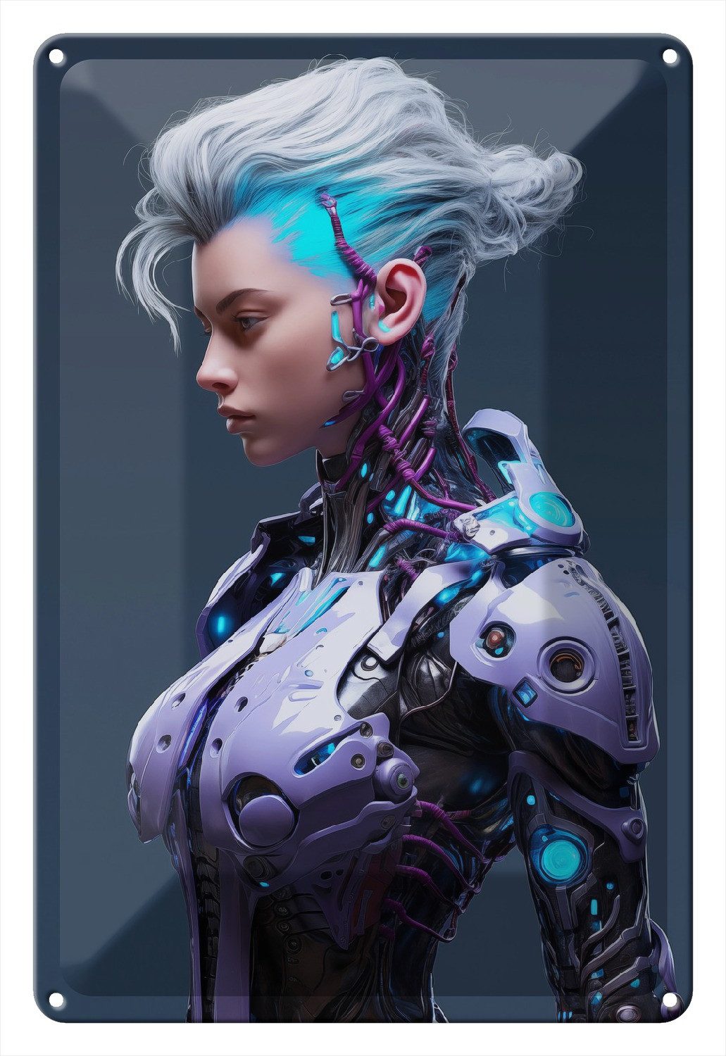 Wallario Metallbild, Cyborg-Evolution, in verschiedenen Ausführungen