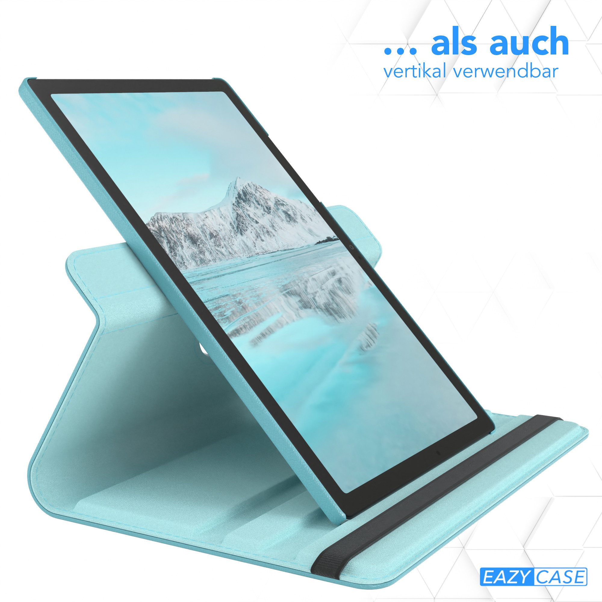 EAZY CASE Tablet-Hülle Rotation Case für Samsung Galaxy Tab A8 10.5 LTE 10,5 Zoll, Schutzasche für Tablets Flipcase Hülle Kratzschutz Displayschutz Blau – Bild 5 von 5