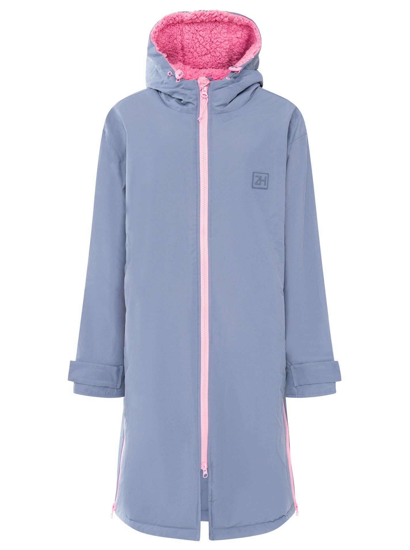 Zwillingsherz Windbreaker Oversize "Windjacke" Seitentaschen, Kapuze, Weicher Stoff, Fällt größer aus