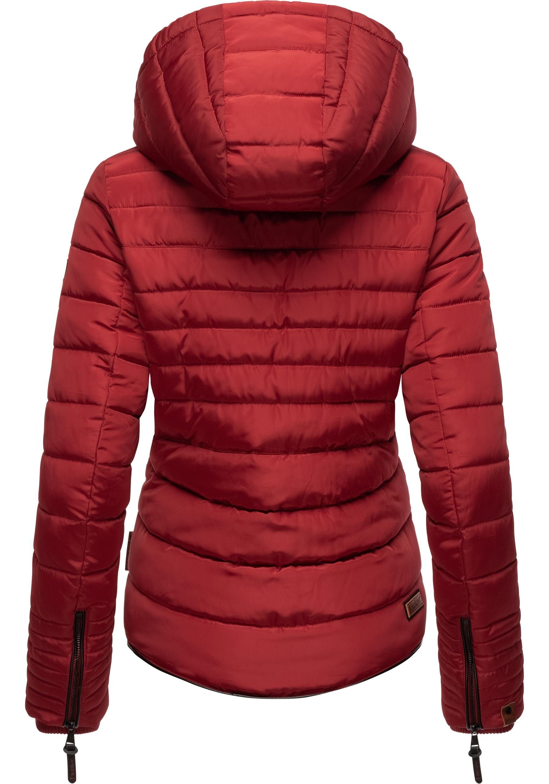 Marikoo Winterjacke Amber stylische Steppjacke mit Teddyfutter