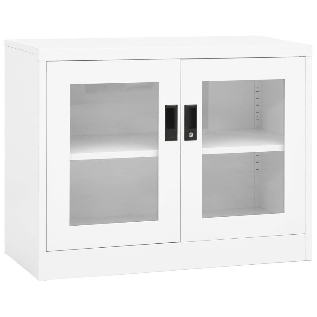 vidaXL Fächerschrank Büroschrank Weiß 90x40x70 cm Stahl (1-St)