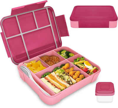 HYTIREBY Lunchbox Brotdose Kinder mit Fächern, 1300ml Jausenbox Kinder, Auslaufsicher Bento Box, Lunchbox Kinder, Vesperdose